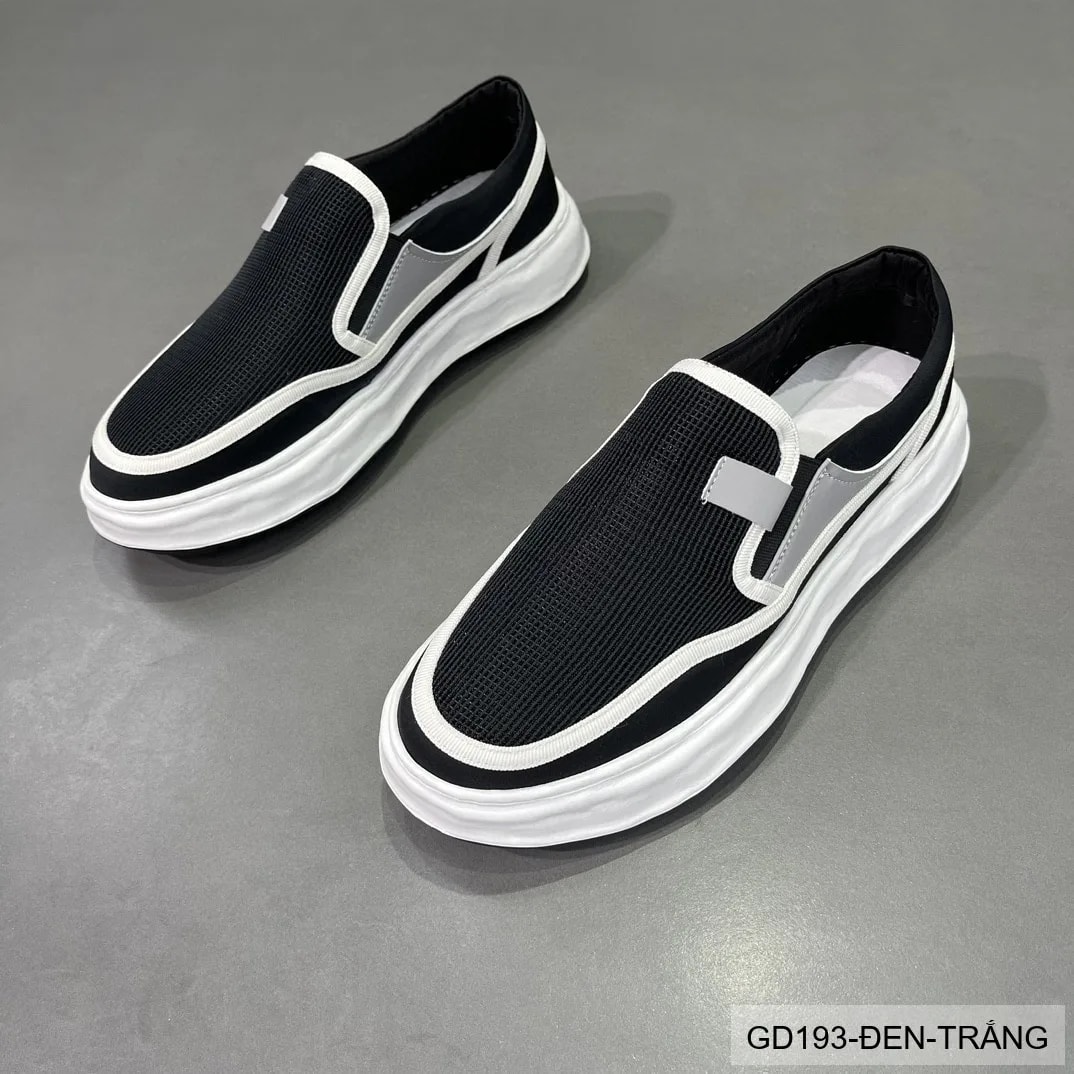 GD193 - Giày thể thao nam đế dày phối màu đen trắng phong cách thường ngày - ảnh 5