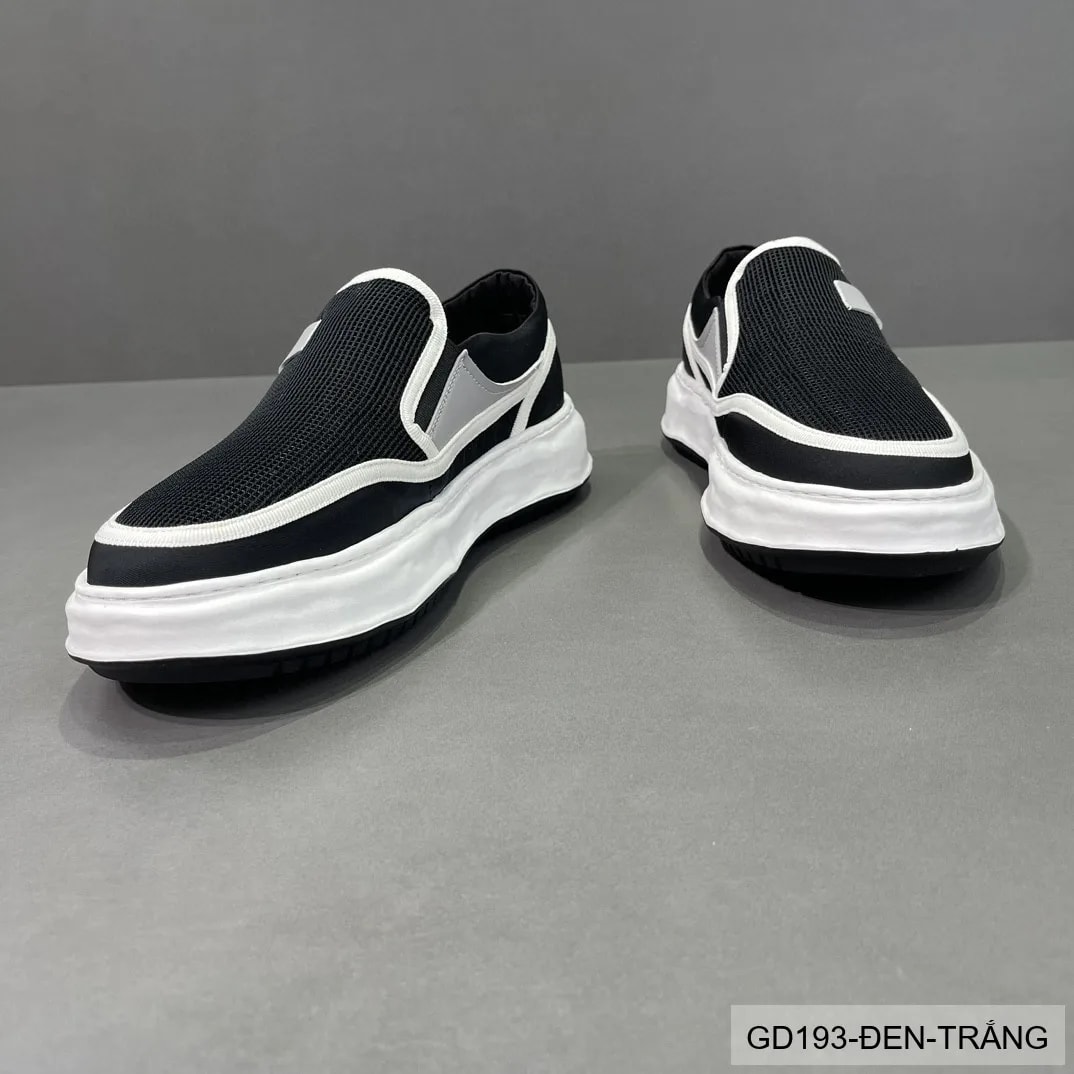 GD193 - Giày thể thao nam đế dày phối màu đen trắng phong cách thường ngày - ảnh 4
