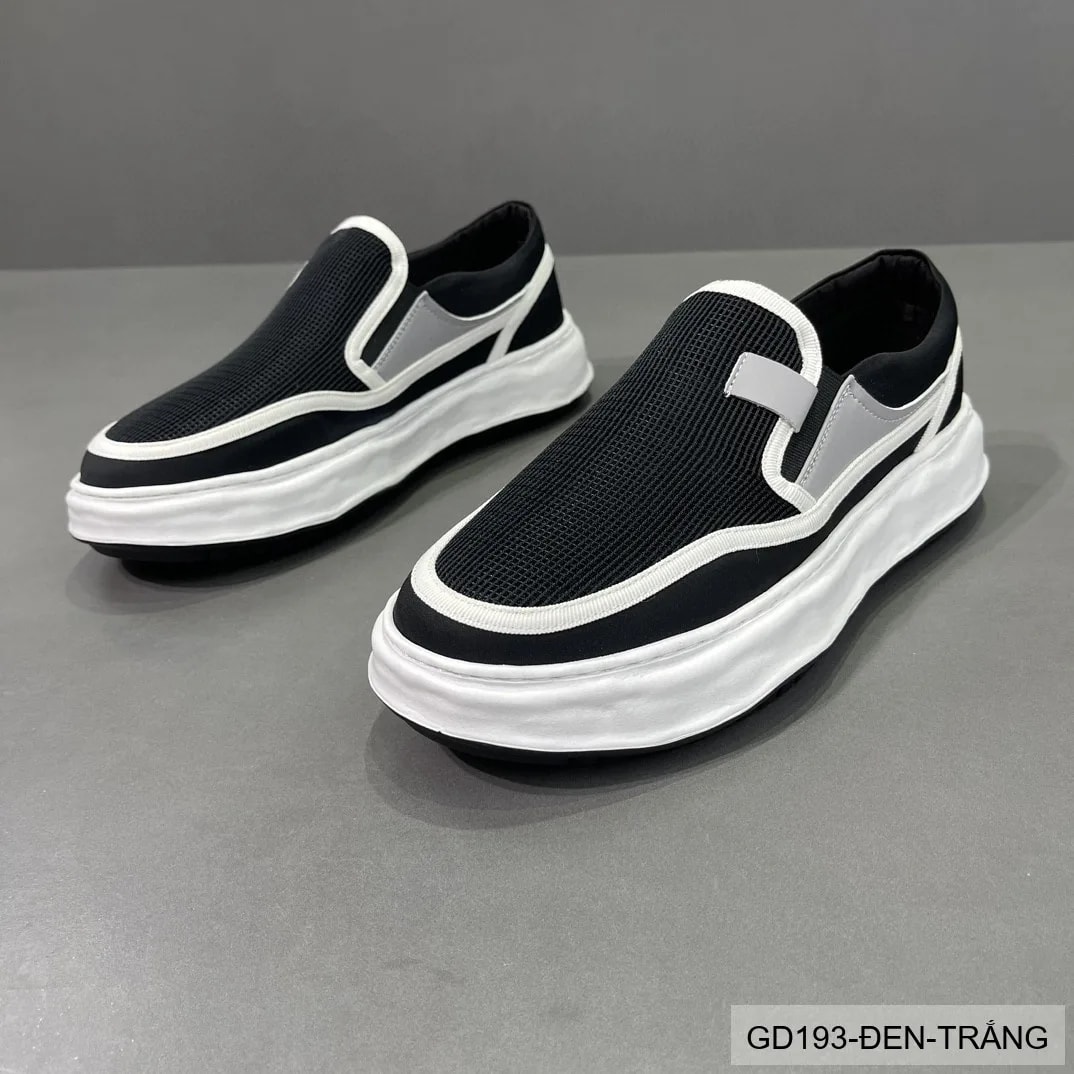 GD193 - Giày thể thao nam đế dày phối màu đen trắng phong cách thường ngày - ảnh 2