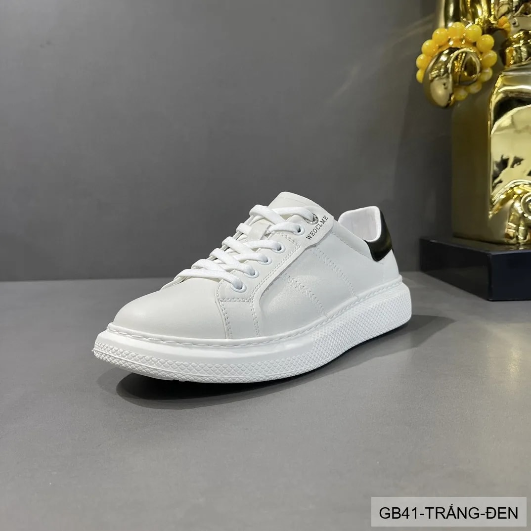 GB41 - Giày thể thao nam đế dày phong cách retro trắng phối đen thời thượng - ảnh 6