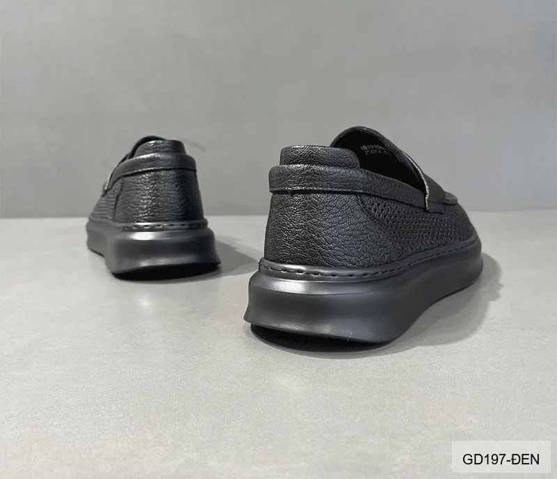 GD197 - Giày lười nam mùa hè da mềm đục lỗ thoáng khí phong cách giản dị - ảnh 8