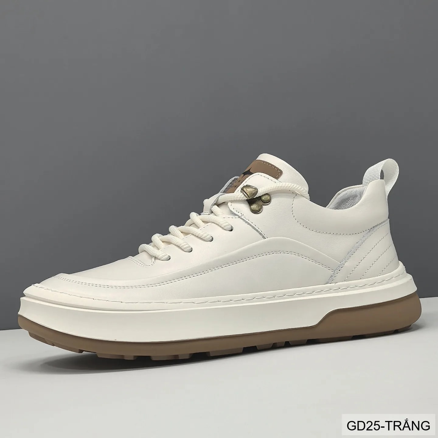 GD25 - Giày nam da thật kiểu dad shoes, thoáng khí, tăng chiều cao, phối màu trơn sang trọng - ảnh 3