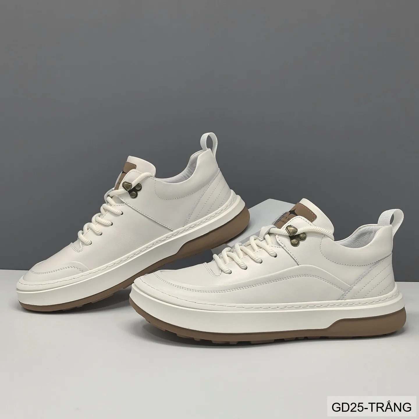 GD25 - Giày nam da thật kiểu dad shoes, thoáng khí, tăng chiều cao, phối màu trơn sang trọng - ảnh 4