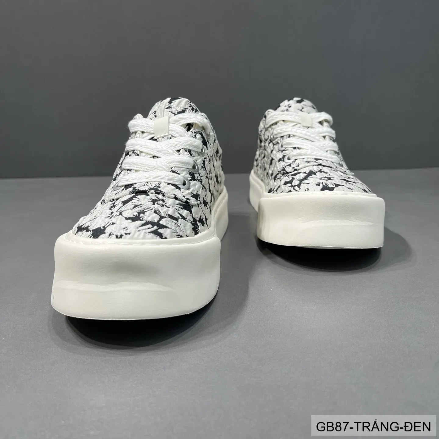 GB87 - Giày vải nam họa tiết hoa, thoáng khí, phong cách streetwear, đế bằng êm chân - ảnh 5