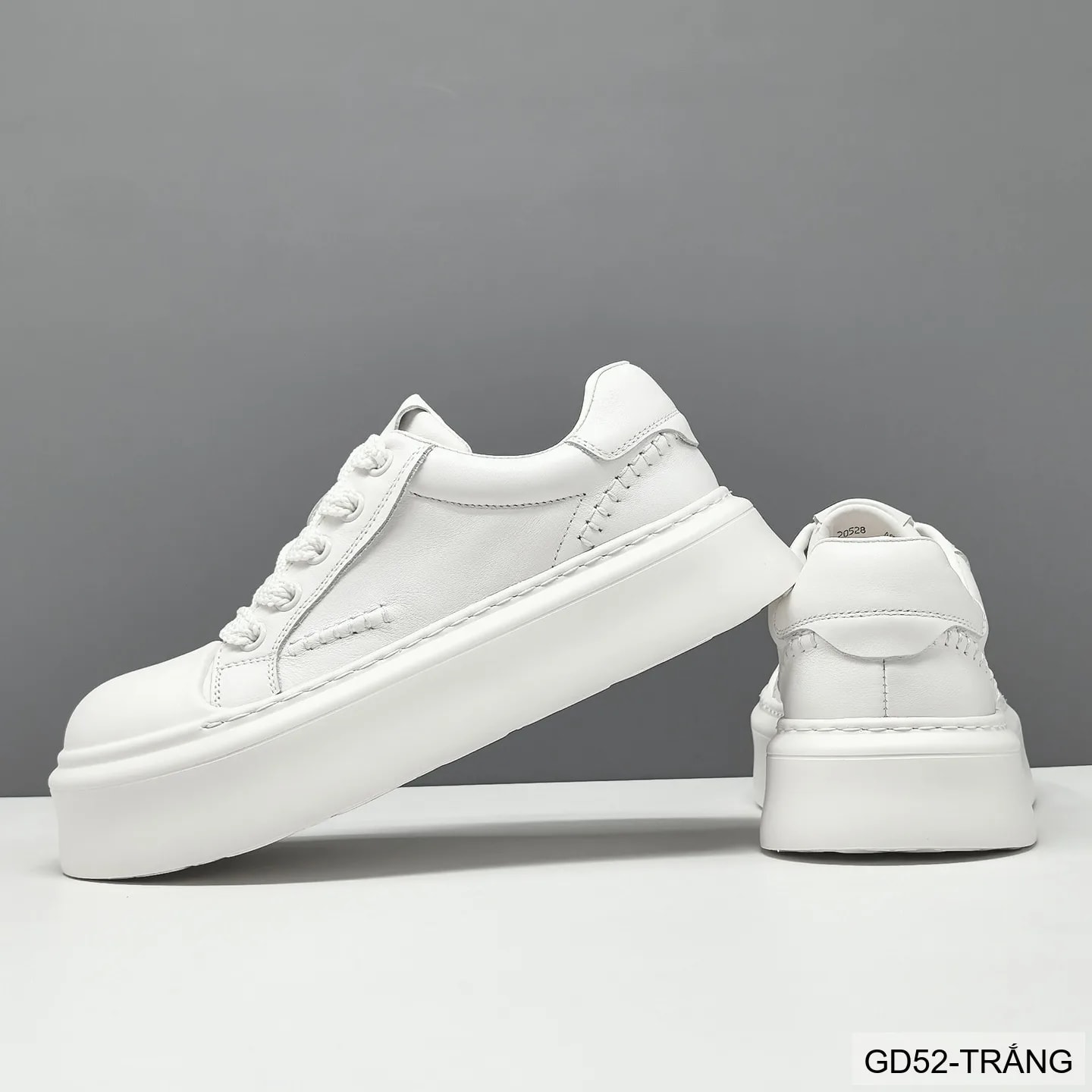 GD52 - Giày thể thao nam đế dày thời trang, da bò thật thoáng khí, phong cách retro - ảnh 5