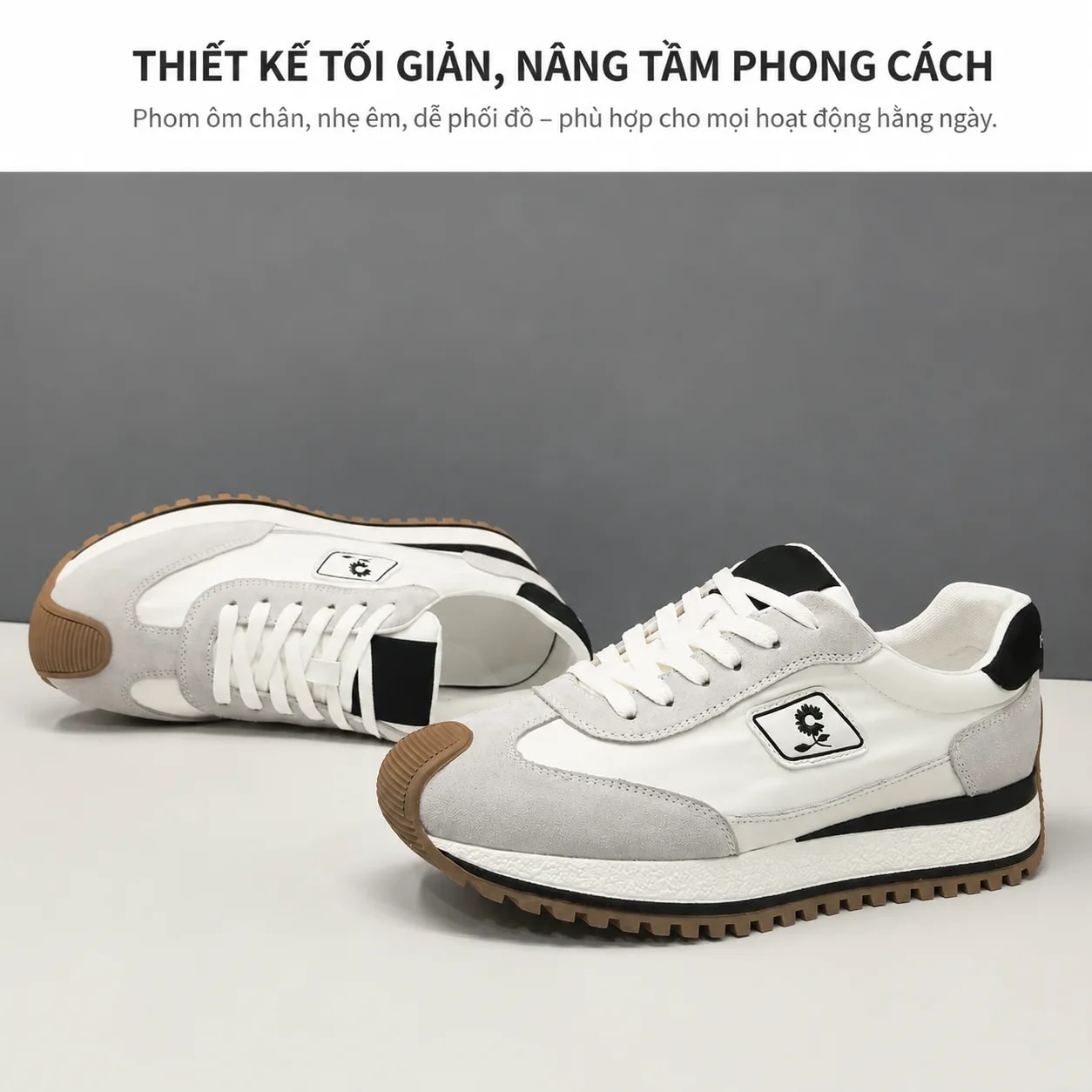 GD64 - Giày thể thao nam phối màu phong cách châu Âu, đế dày tăng chiều cao, thoáng khí, thời trang đa mùa - ảnh 5