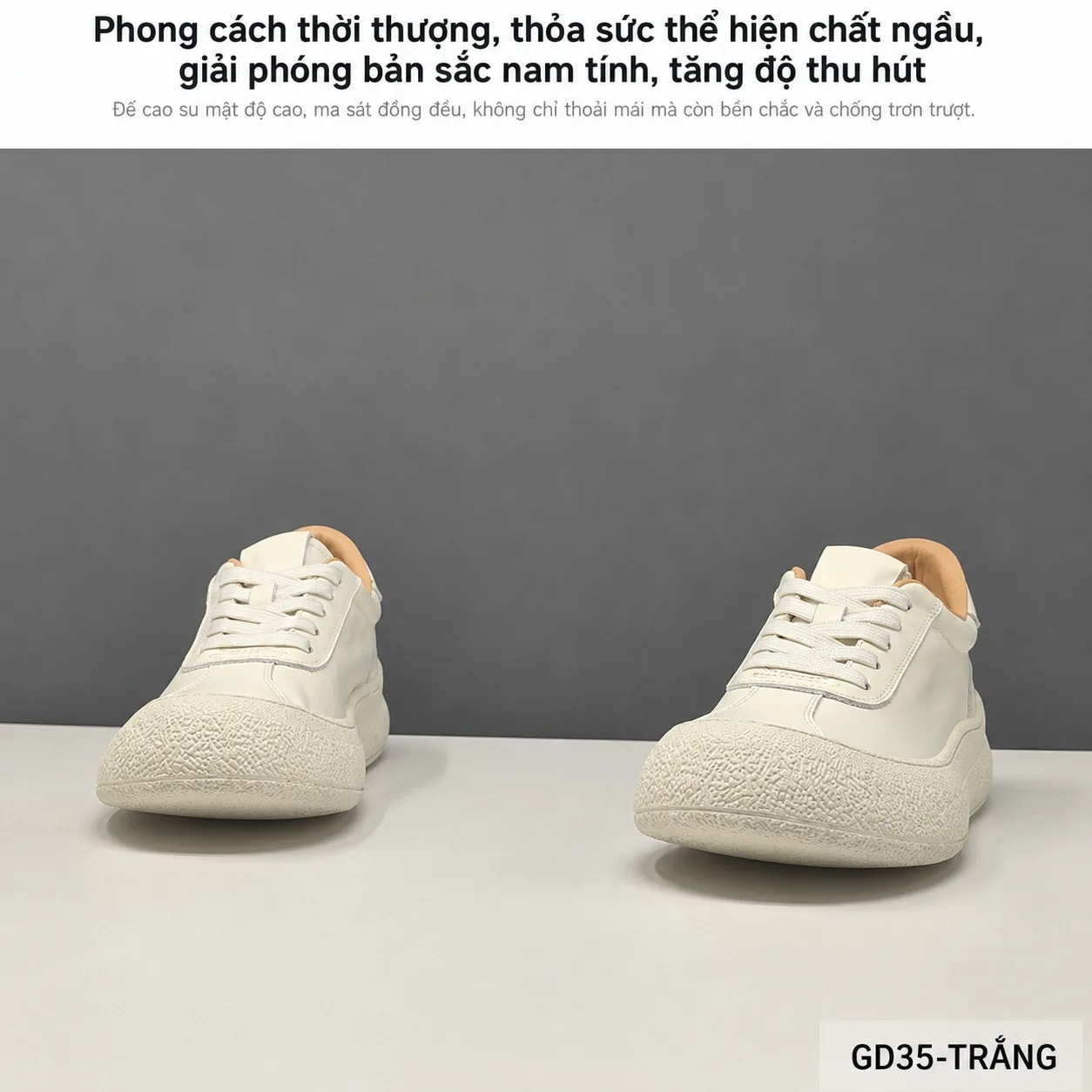 GD35 - Giày nam da bò thật đế cao tăng chiều cao, phong cách châu Âu thời thượng - ảnh 5