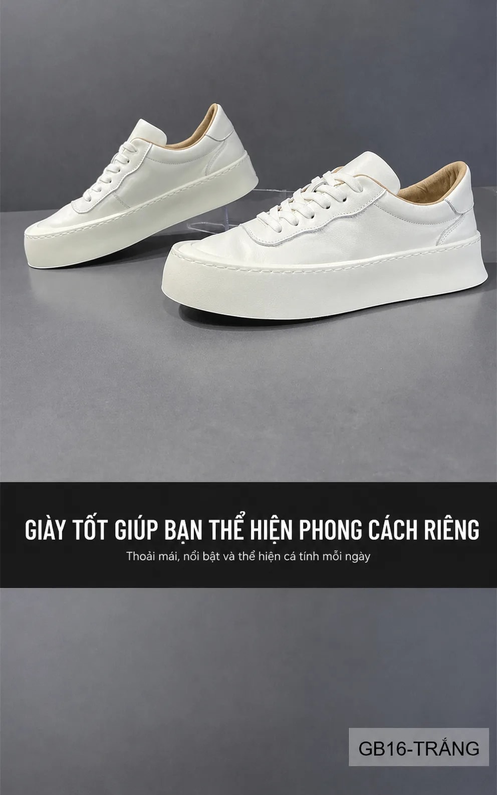 GB16 - Giày da nam đế dày phong cách châu Âu thời trang hàng ngày - ảnh 6