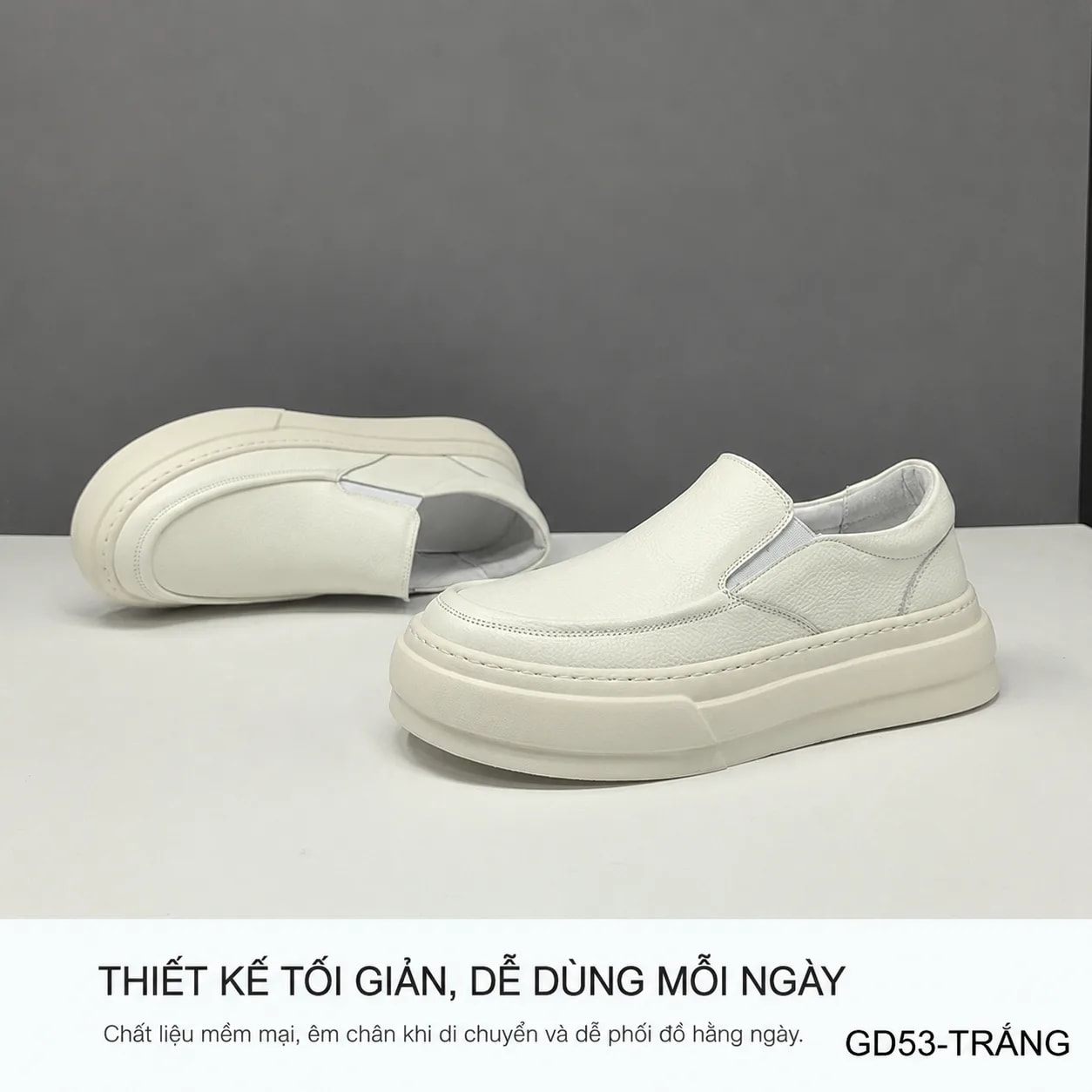 GD53 - Giày lười nam da bò cao cấp đế dày thoáng khí kiểu dáng châu Âu - ảnh 8