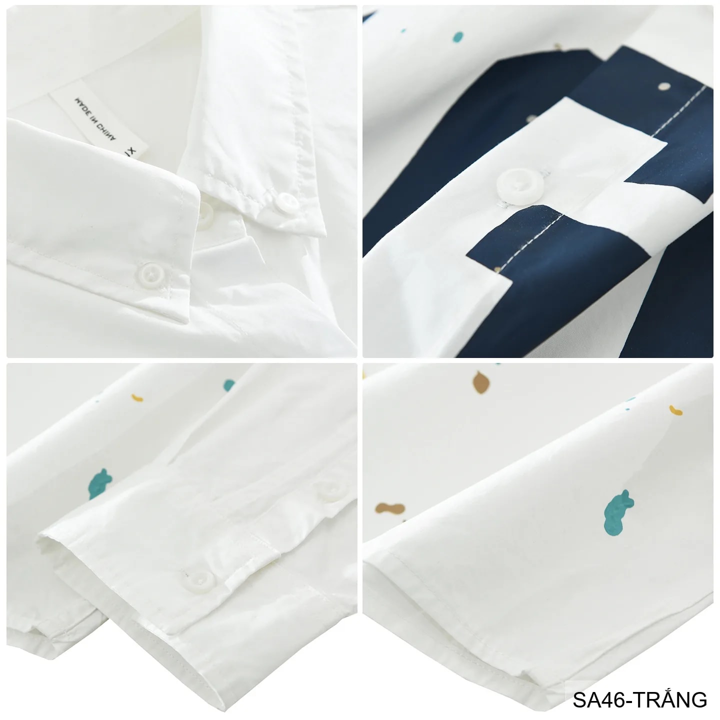 SA46 - Áo sơ mi nam dài tay in chữ AGP phong cách streetwear, dáng rộng, chất cotton thoải mái - ảnh 5