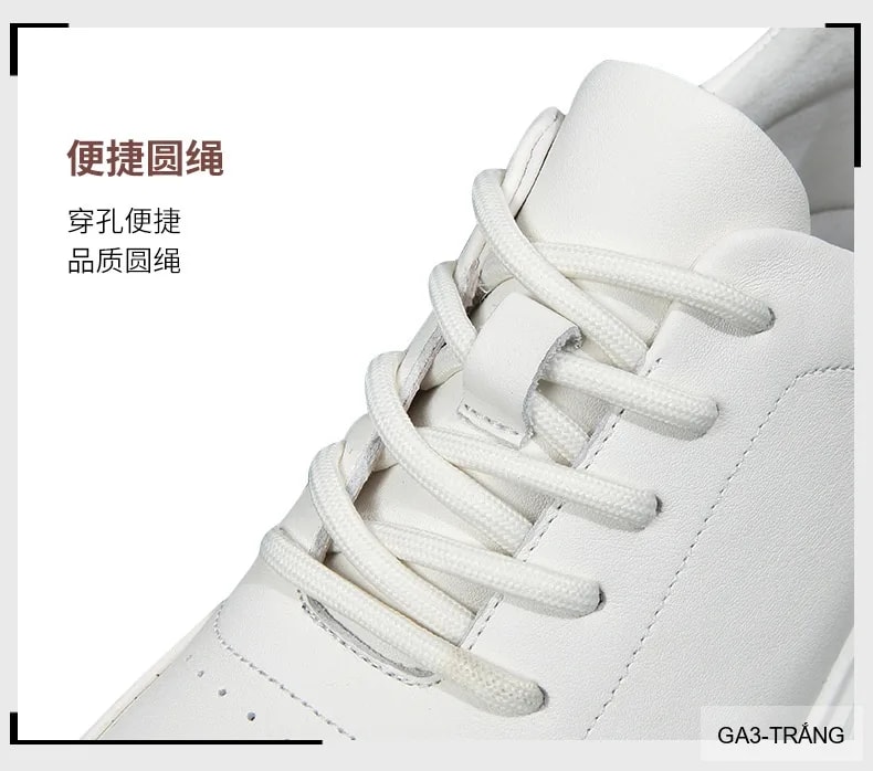 GA3 - Giày thể thao nam Linh Sen đế dày, kiểu dáng retro, chất liệu da bò cao cấp - ảnh 8