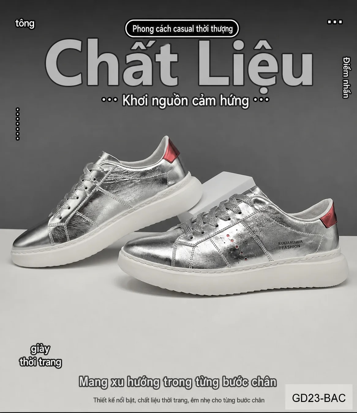 GD23 - Giày nam đế bằng da thật phong cách châu Âu, phối màu thời thượng, êm chân mọi dịp - ảnh 7