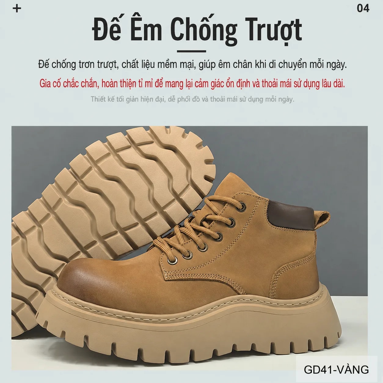 GD41 - Giày boots nam da bò thật đế dày phong cách Martin thời trang công sở và ngoài trời - ảnh 8