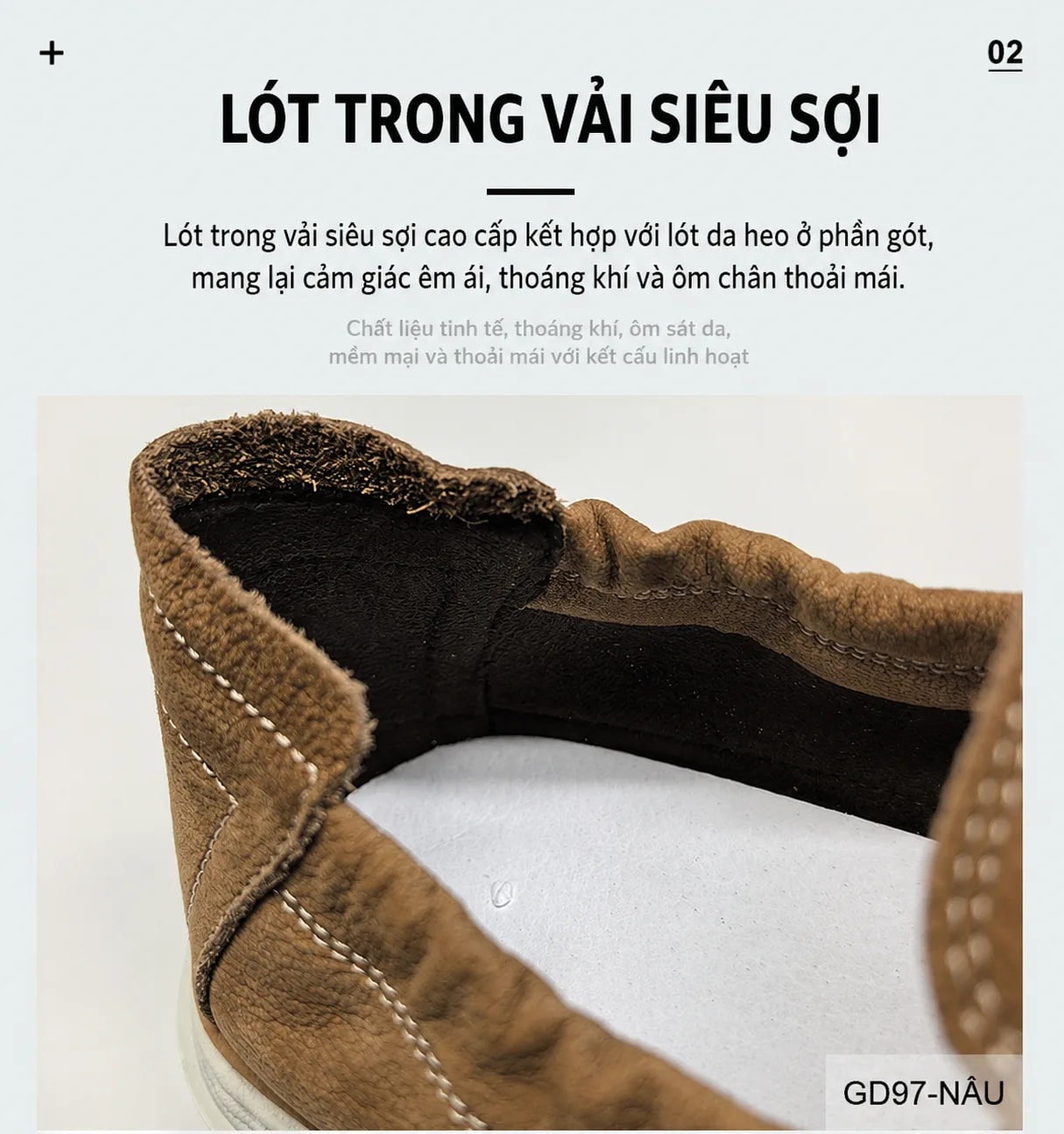 GD97 - Giày lười nam da bò cao cấp phong cách châu Âu, đế TPU êm ái, màu nâu đen - ảnh 9