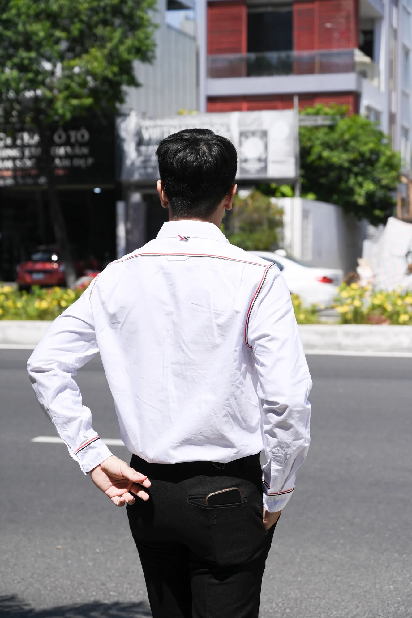 SA71 - Áo sơ mi nam dài tay phong cách Nhật, dáng rộng, cotton 100%, 3 màu Xanh Hoàng Gia, Xanh Nhạt, Trắng - ảnh 5