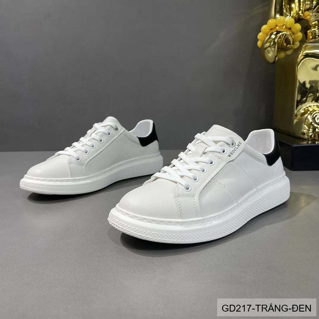 GD217 - Giày thể thao nam trắng đế dày phong cách thường ngày - ảnh 4