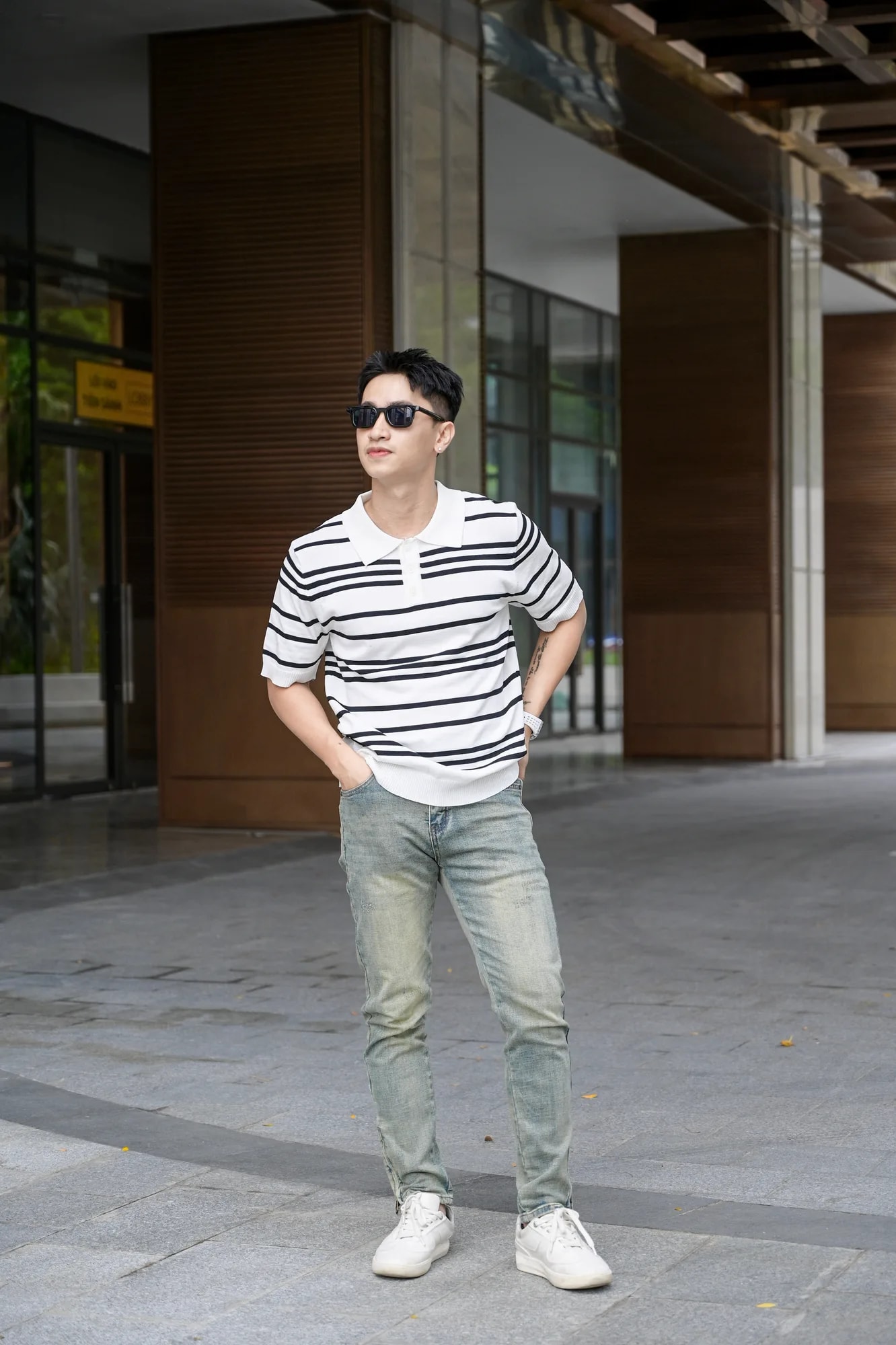 QB9 - Quần Jeans Nam Slim Fit Xanh Rừng Cổ, Chất Co Giãn, Phong Cách Thời Thượng Thu Đông - ảnh 6