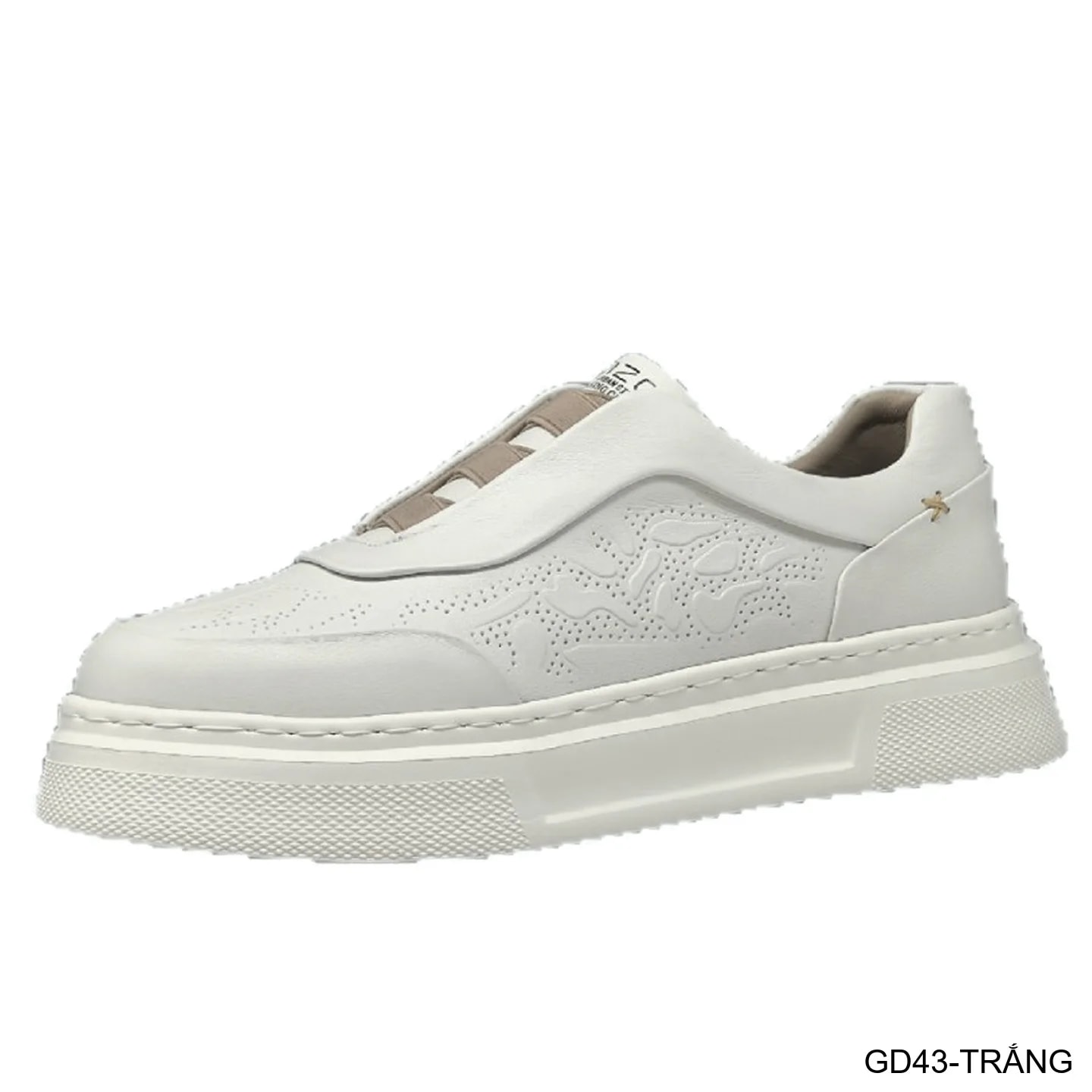 GD43 - Giày thể thao nam da bò trắng kiểu dad shoes, đế dày êm ái, thời trang năng động - ảnh 8