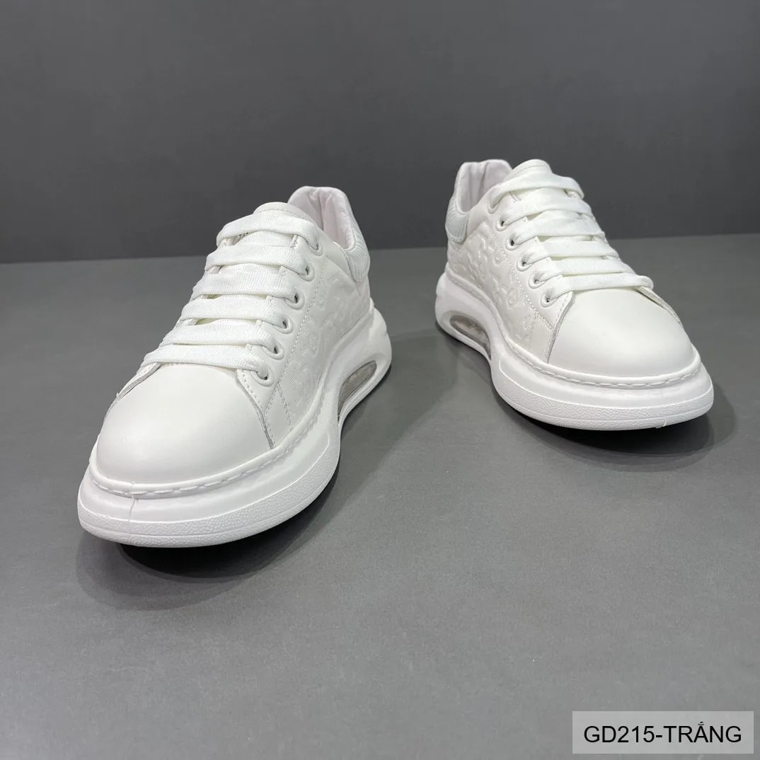 GD215 - Giày thể thao nam trắng đế dày tăng chiều cao phong cách thời trang dễ phối đồ - ảnh 3