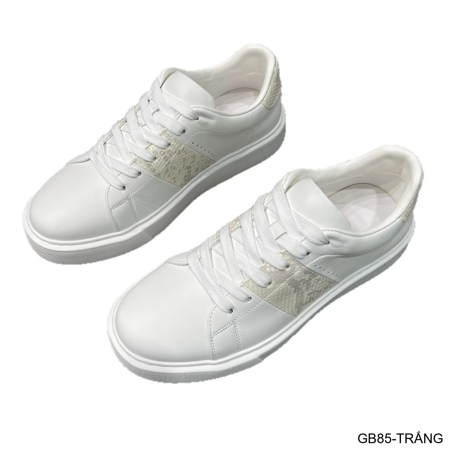 GB85 - Giày thể thao nam trắng da thật, đế dày mềm, thoáng khí, kiểu dáng retro thời thượng - ảnh 7