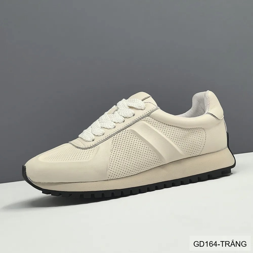 GD164 - Giày thể thao nam đế dày da bò phong cách retro, tăng chiều cao, thoáng khí - ảnh 3