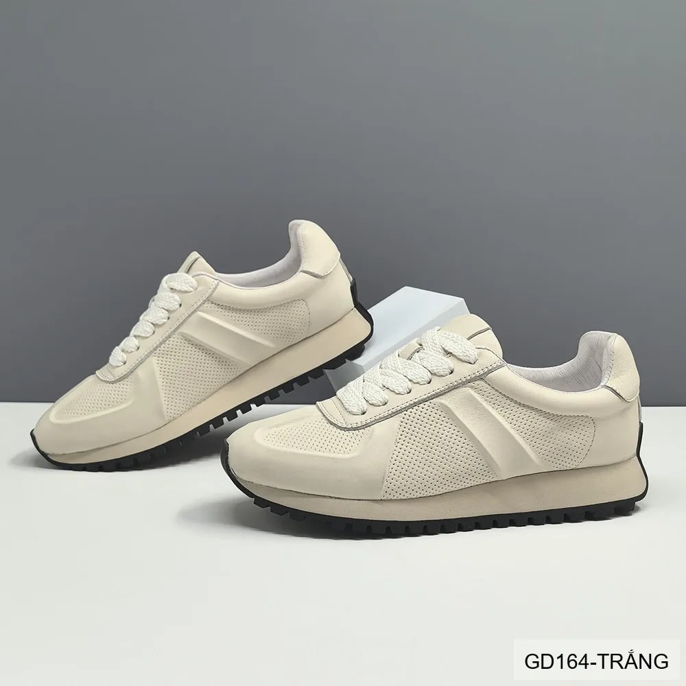 GD164 - Giày thể thao nam đế dày da bò phong cách retro, tăng chiều cao, thoáng khí - ảnh 4