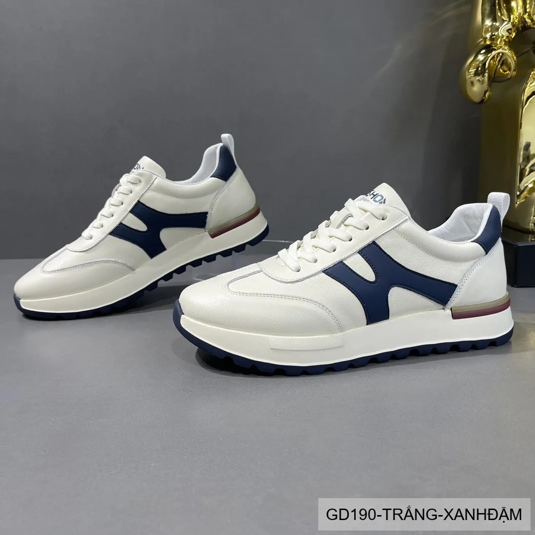 GD190 - Giày da nam Agan phối màu thời trang, đế êm, phong cách retro dễ phối đồ - ảnh 2