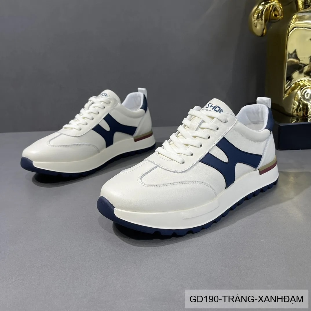GD190 - Giày da nam Agan phối màu thời trang, đế êm, phong cách retro dễ phối đồ - ảnh 3