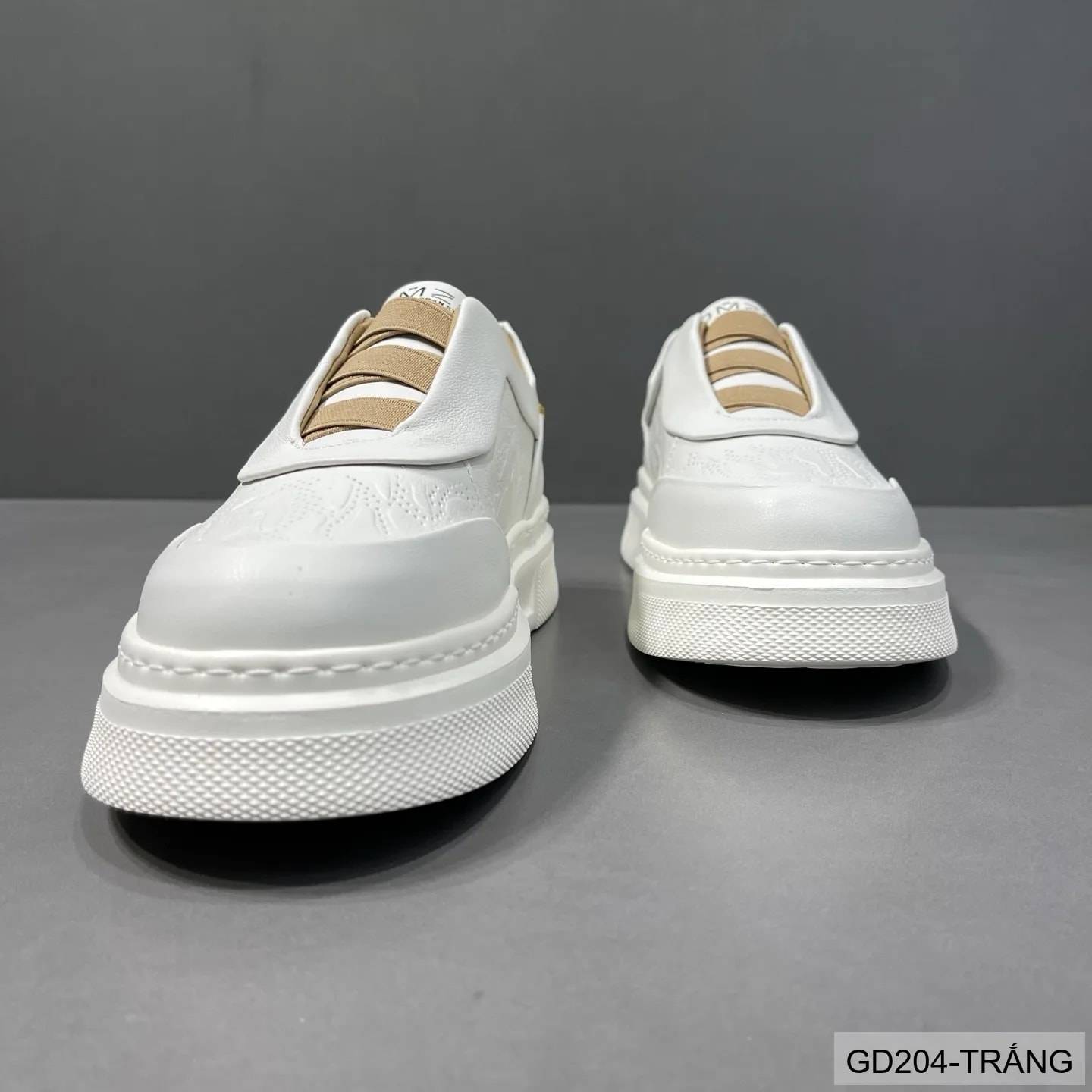 GD204 - Giày thể thao nam trắng đế dày sang trọng, da thật mềm mại, phong cách retro hiện đại - ảnh 4