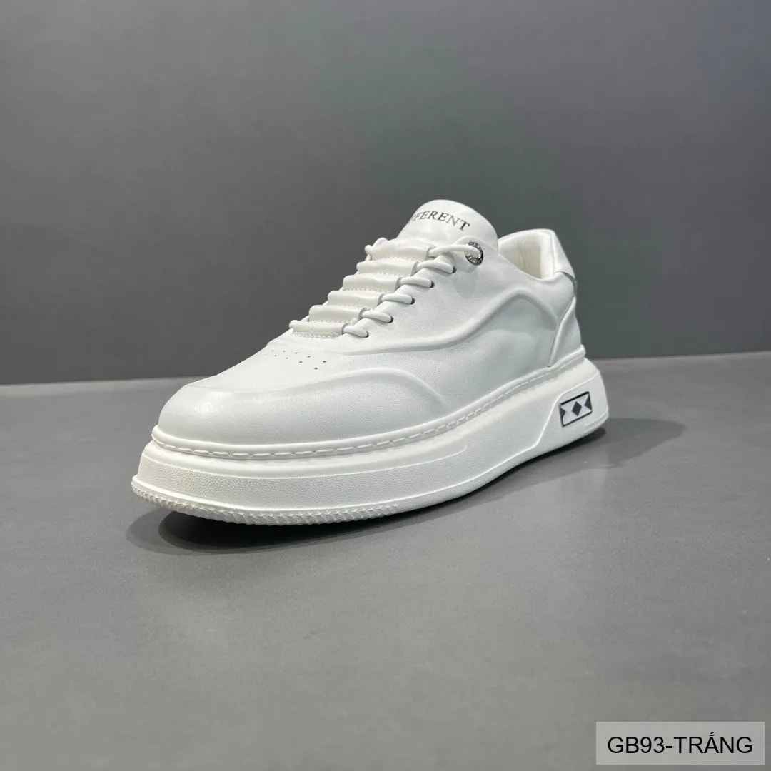 GB93 - Giày thể thao nam trắng đế dày phong cách retro, chất liệu da bò mềm mại - ảnh 6