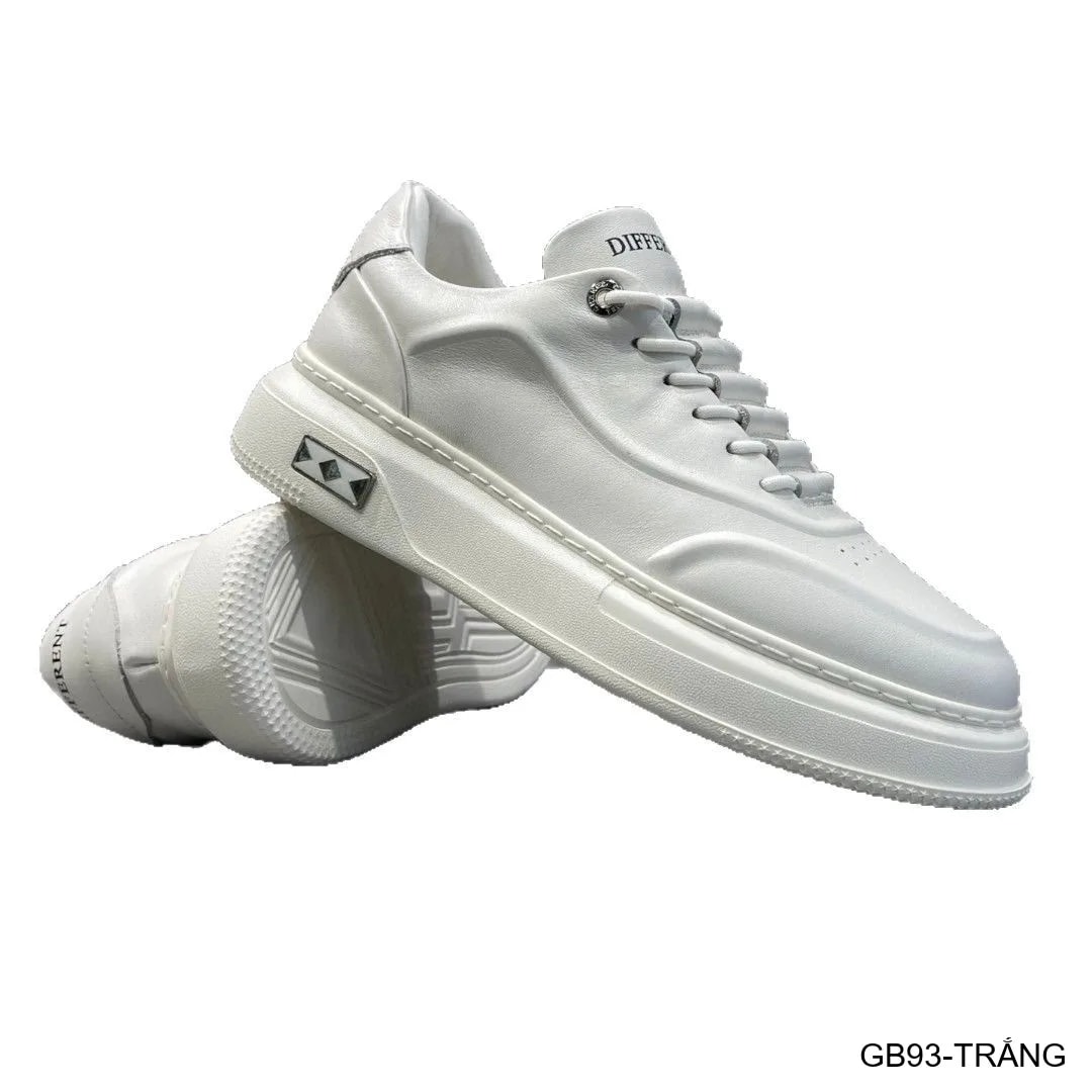GB93 - Giày thể thao nam trắng đế dày phong cách retro, chất liệu da bò mềm mại - ảnh 7