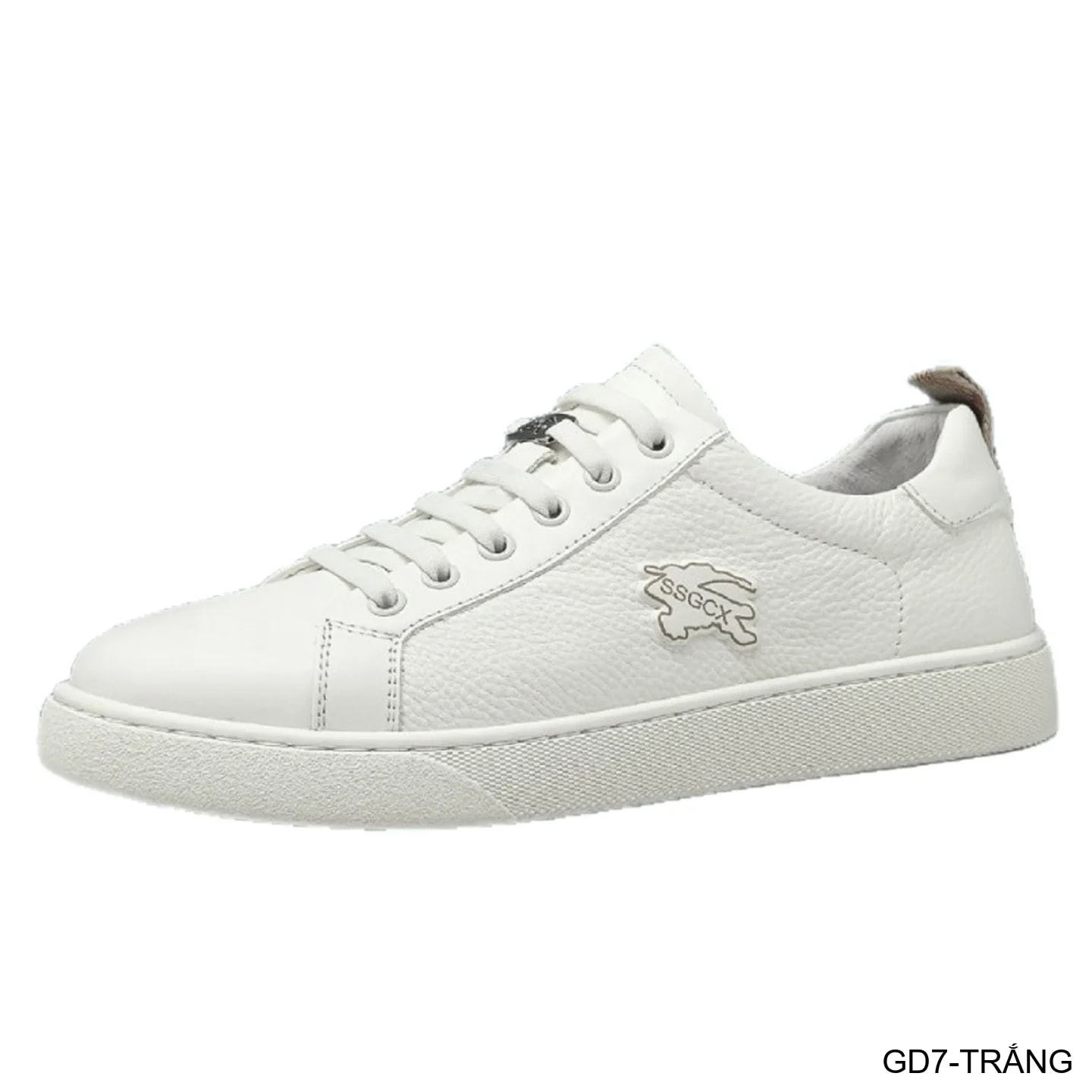GD7 - Giày thể thao nam da thật phong cách retro, nhẹ êm, phối màu trắng đen sang trọng - ảnh 6