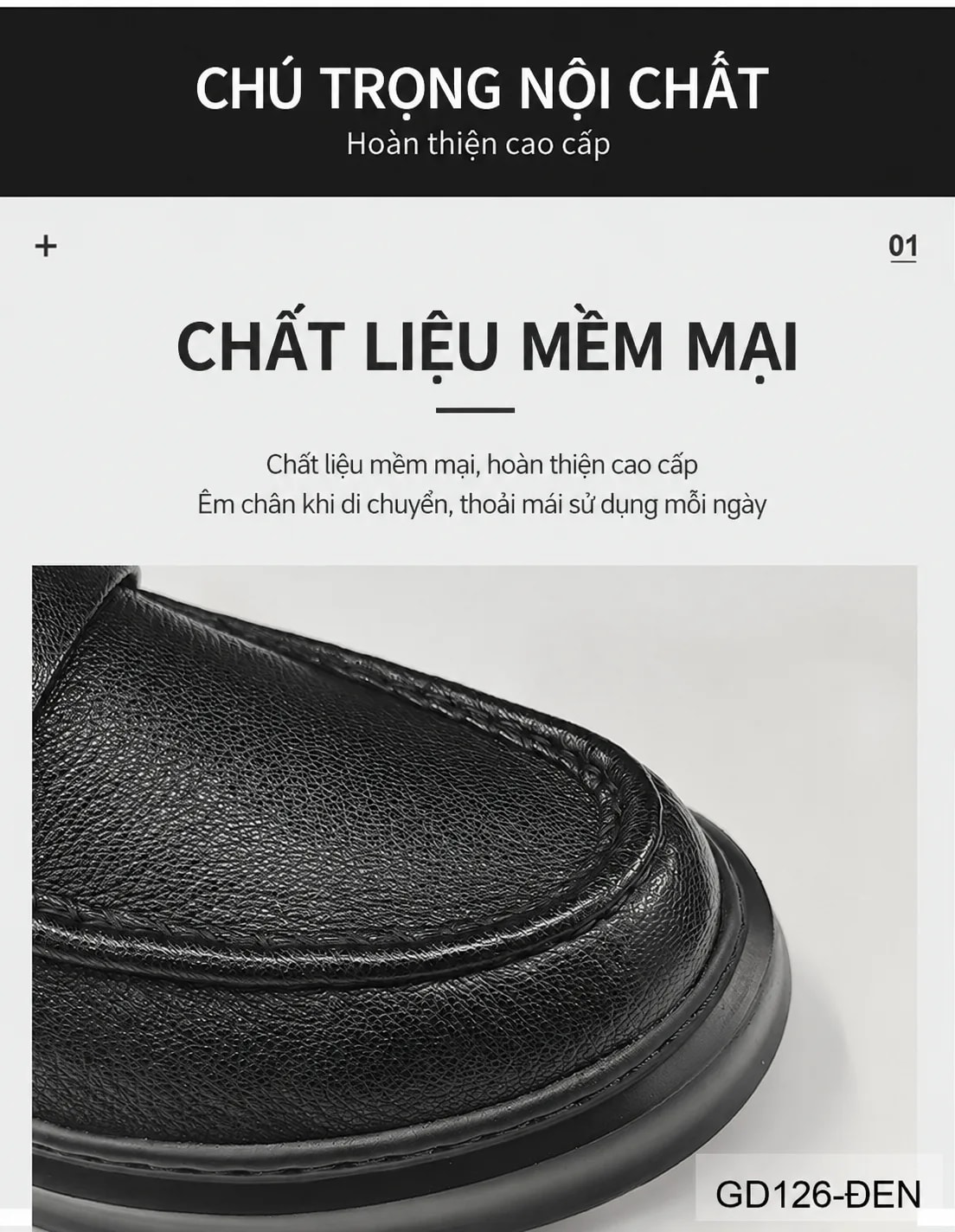 GD126 - Giày nam da bò cao cấp đế dày, kiểu lười thời trang phong cách châu Âu - ảnh 10