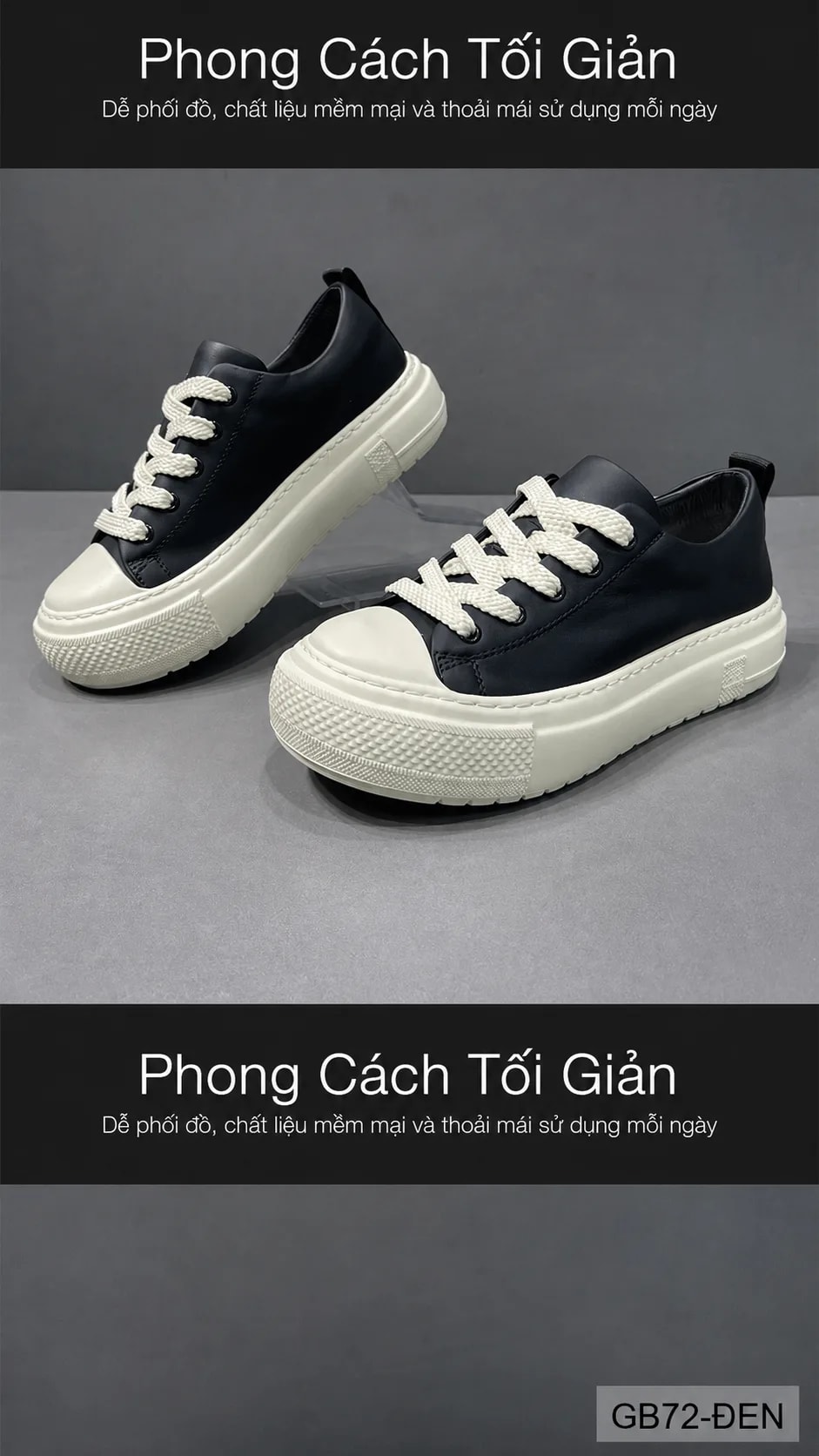 GB72 - Giày da thật mũi tròn nam thời trang, đế dày êm chân, 3 màu trắng đen vàng - ảnh 6