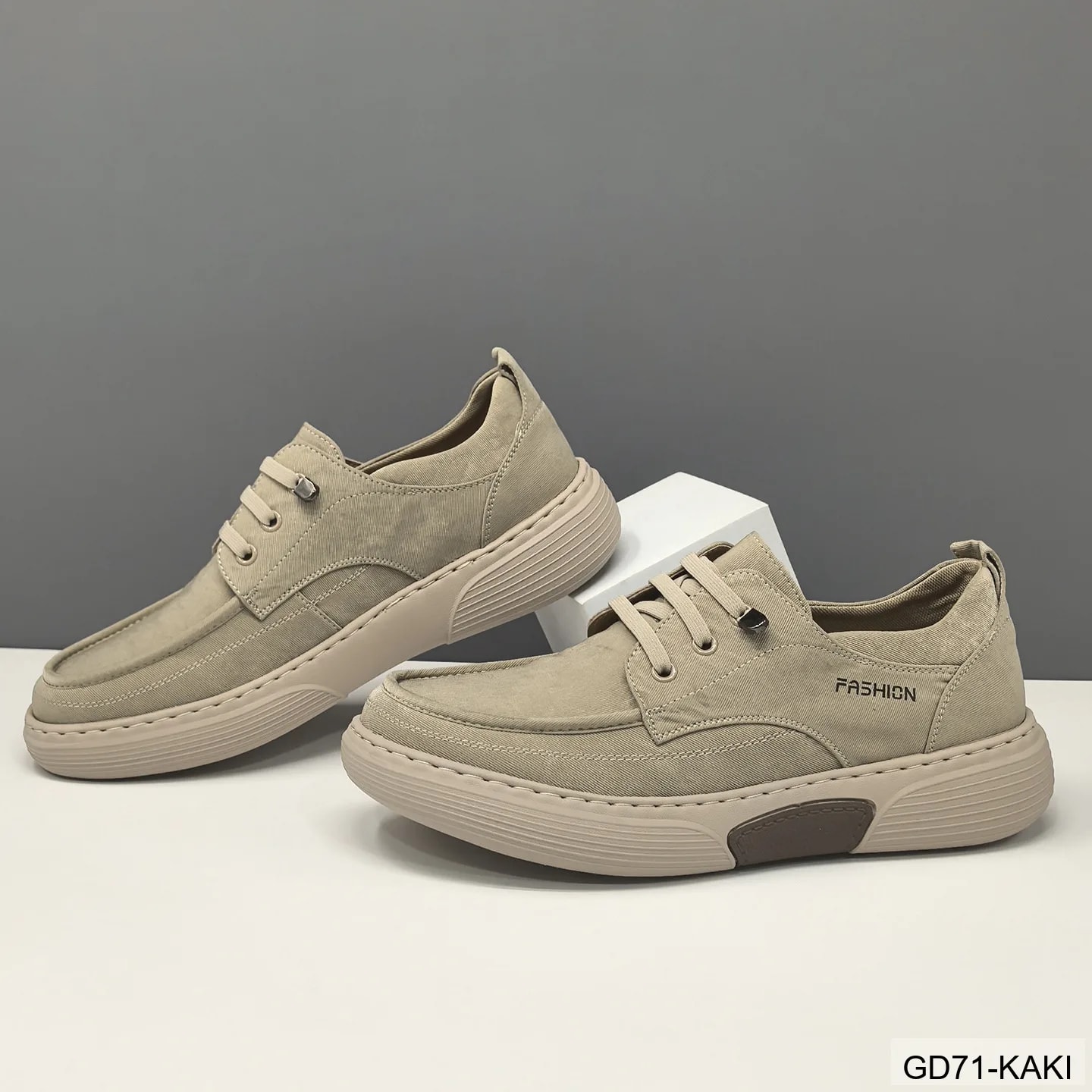 GD71 - Giày nam casual thoáng khí chất liệu lụa băng, đế cao su êm ái, phong cách châu Âu trẻ trung - ảnh 4