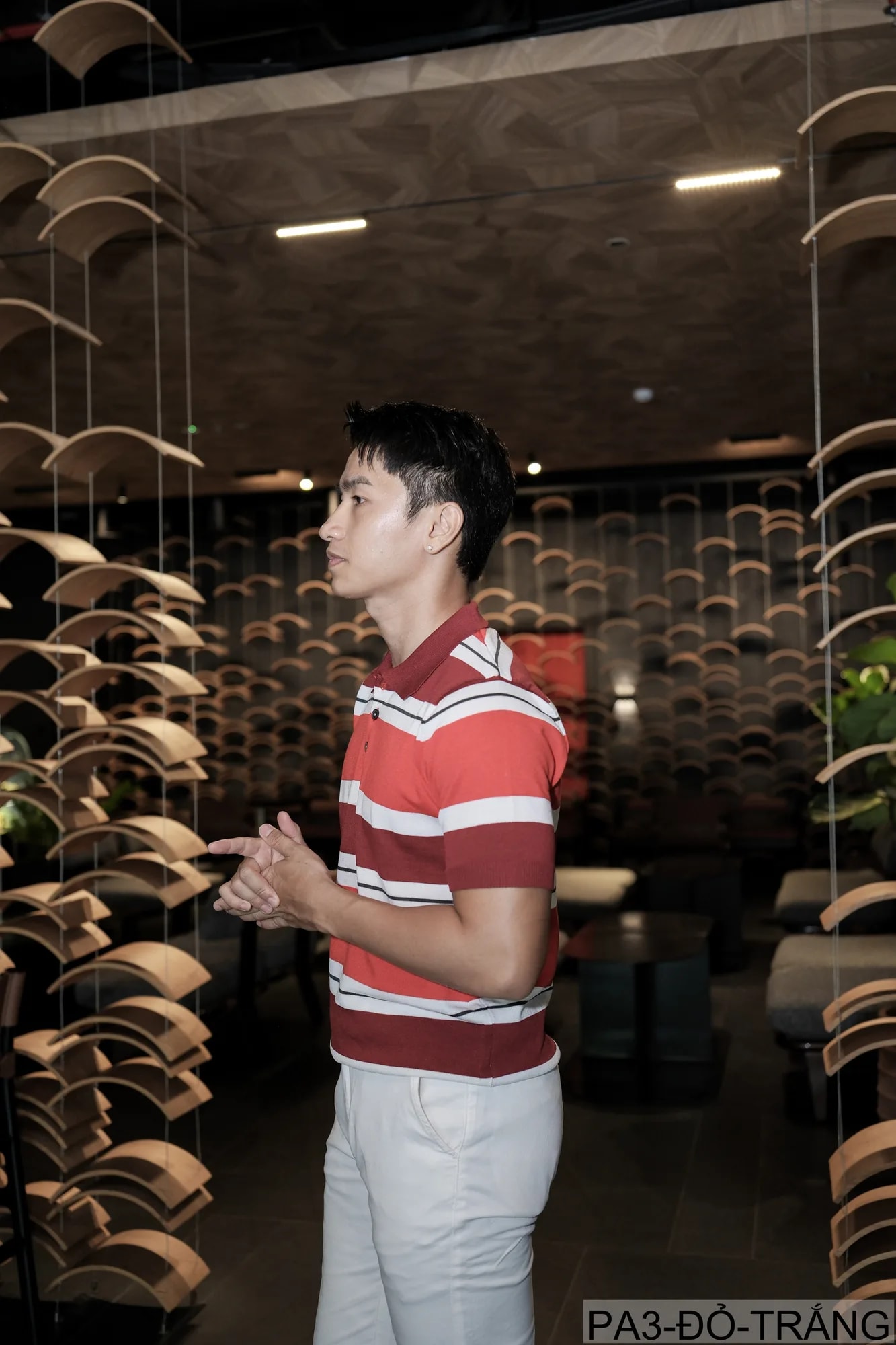 PA3 - Áo Polo Nam Tay Ngắn Cổ Cài Nút Sọc Ngang Phong Cách Hàn Quốc Mùa Hè - ảnh 6