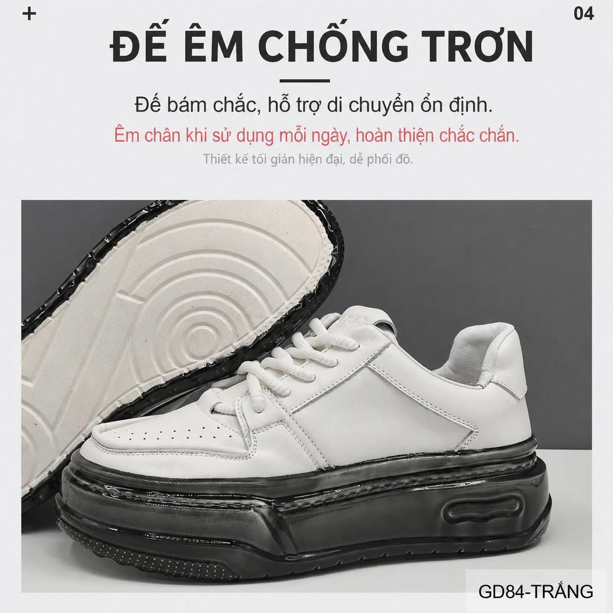 GD84 - Giày nam da bò thật đế dày kiểu dad shoes thời trang, thoáng khí, tăng chiều cao - ảnh 7