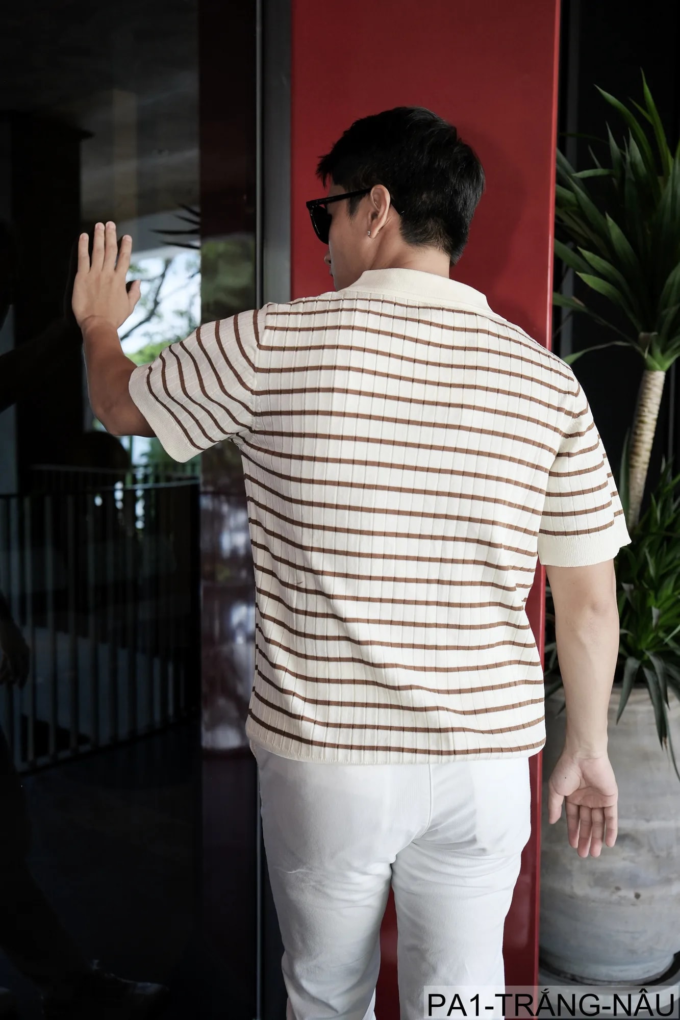 PA1 - Áo Polo Nam Kẻ Sọc Dáng Rộng Phong Cách Hàn Quốc Mùa Hè - ảnh 5