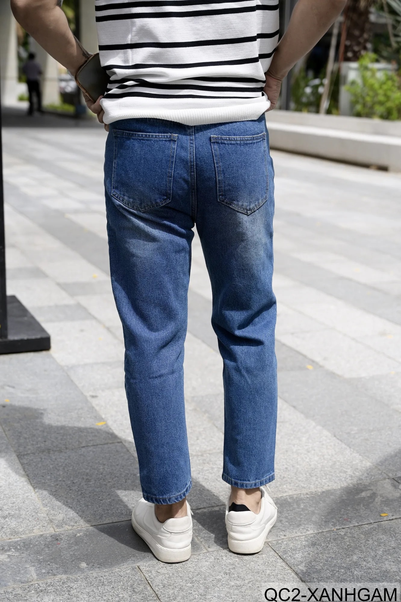 QC2 - Quần Jeans Nam Ống Đứng Chín Tấc Phong Cách Hàn Quốc - ảnh 5