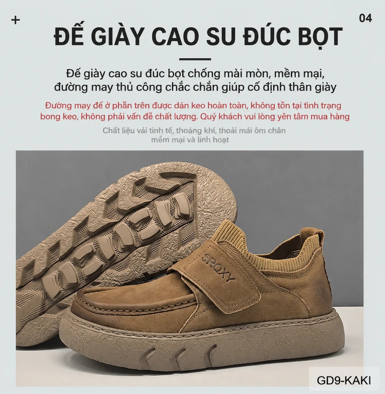 GD9 - Giày lười nam da thật phong cách Châu Âu, đế dày êm ái, phối màu Kaki - Đen - ảnh 8