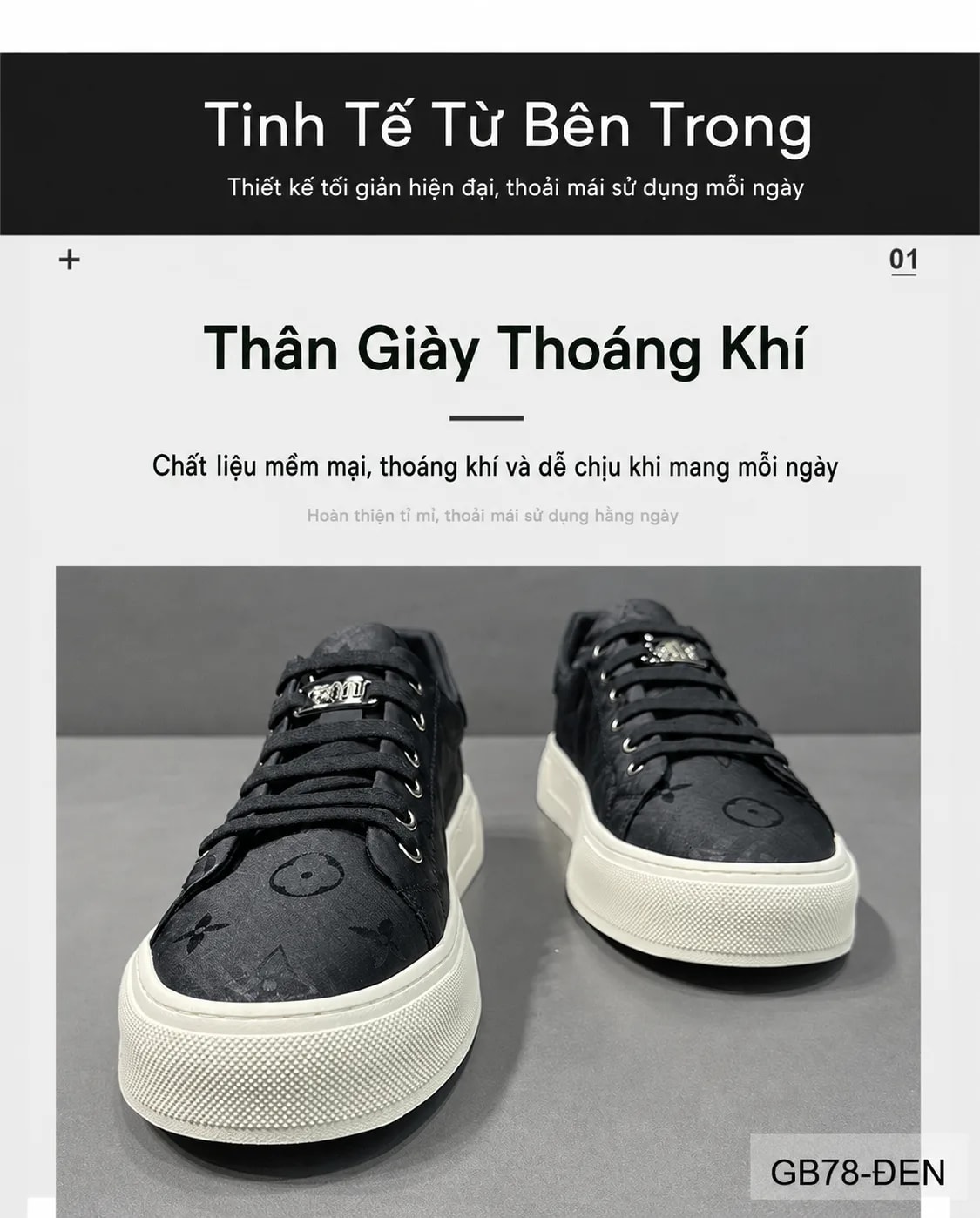 GB78 - Giày vải lụa băng nam thời trang, thoáng khí, đế cao su chống trơn, họa tiết sang trọng - ảnh 5