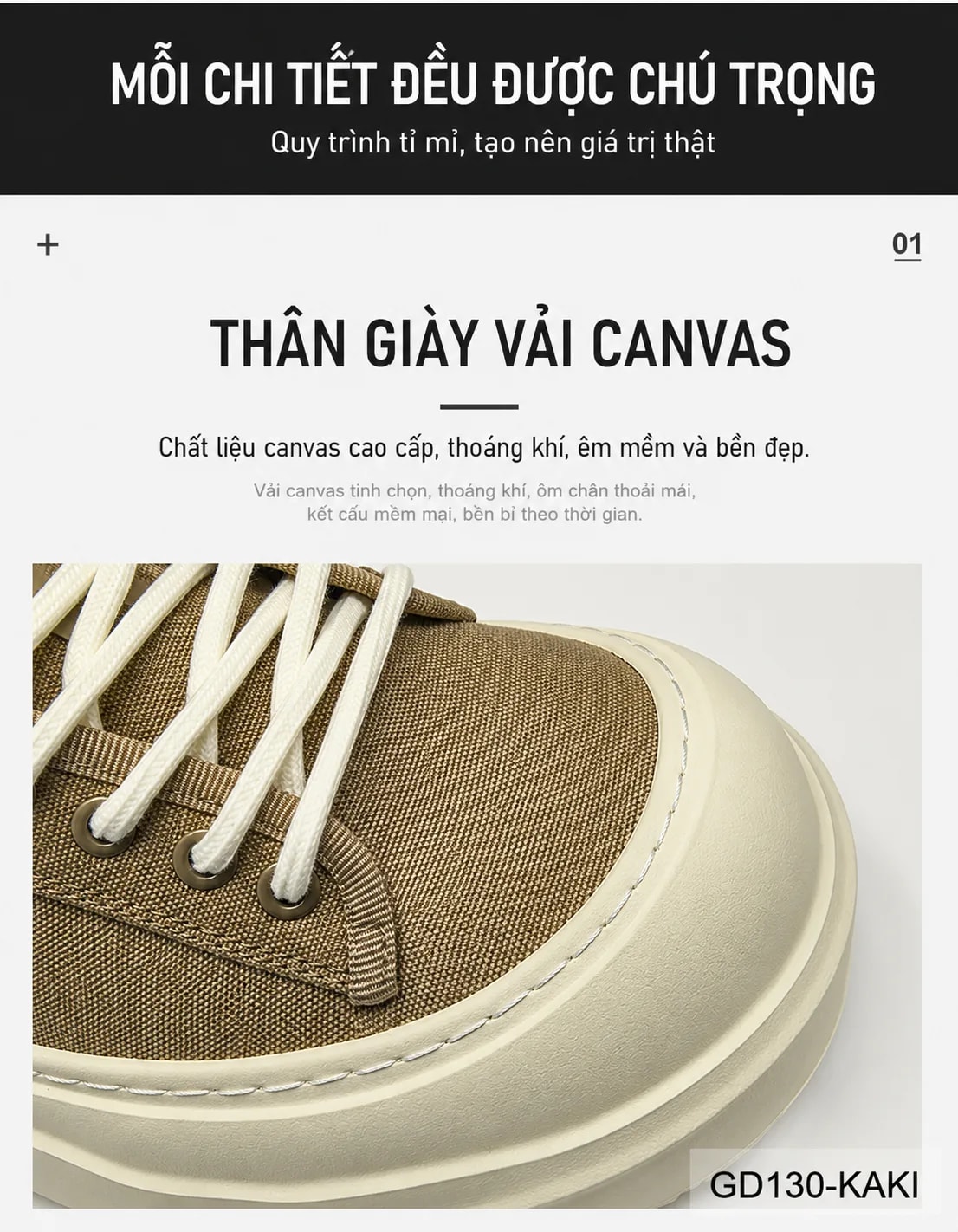 GD130 - Giày vải nam đế dày tăng chiều cao, thoáng khí, phong cách casual châu Âu - ảnh 7