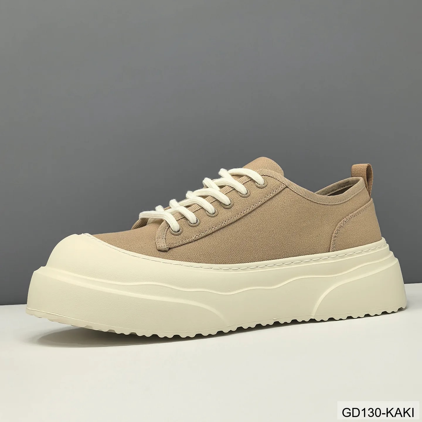 GD130 - Giày vải nam đế dày tăng chiều cao, thoáng khí, phong cách casual châu Âu - ảnh 3