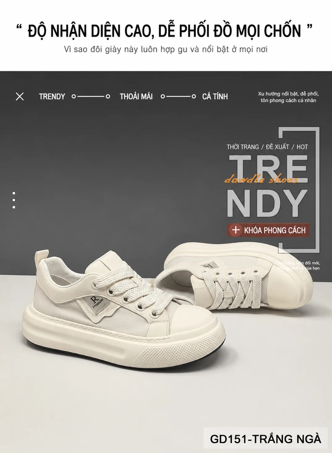 GD151 - Giày nam casual đế xuồng tăng chiều cao, thoáng khí phong cách châu Âu - ảnh 6
