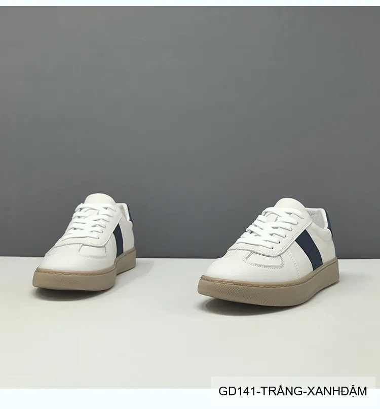 GD141 - Giày thể thao nam da bò thật phong cách Hàn, phối màu thời thượng, đế thấp êm chân - ảnh 7