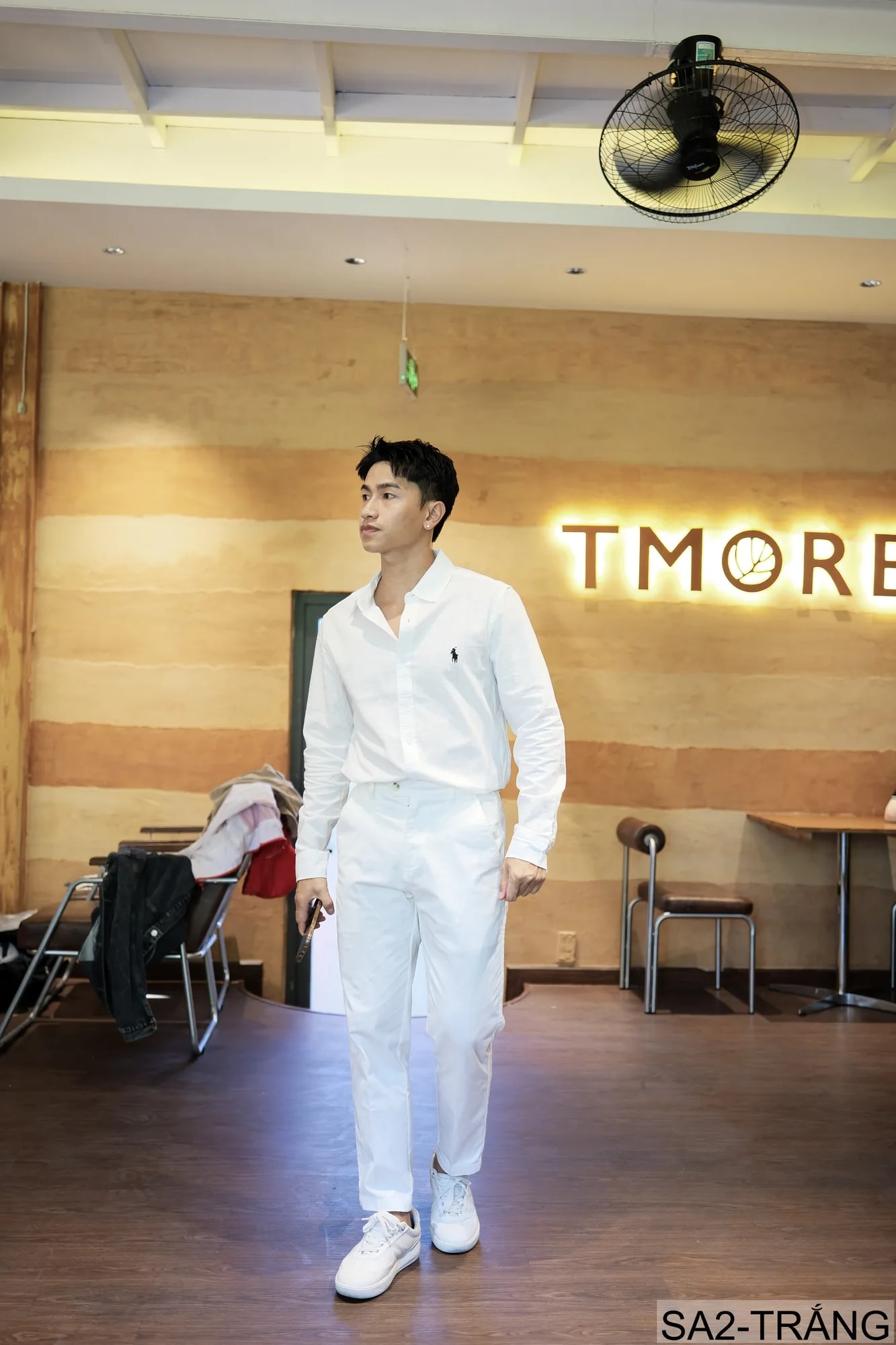 SA2 - Áo sơ mi nam dài tay thêu logo nhỏ, chất cotton mềm mại, dáng rộng thoải mái, phong cách Nhật Bản - ảnh 8