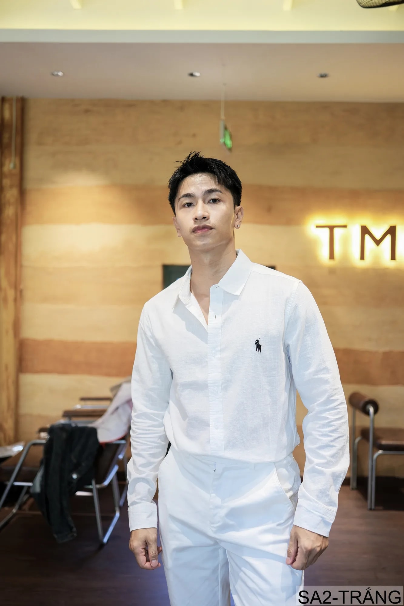 SA2 - Áo sơ mi nam dài tay thêu logo nhỏ, chất cotton mềm mại, dáng rộng thoải mái, phong cách Nhật Bản - ảnh 3
