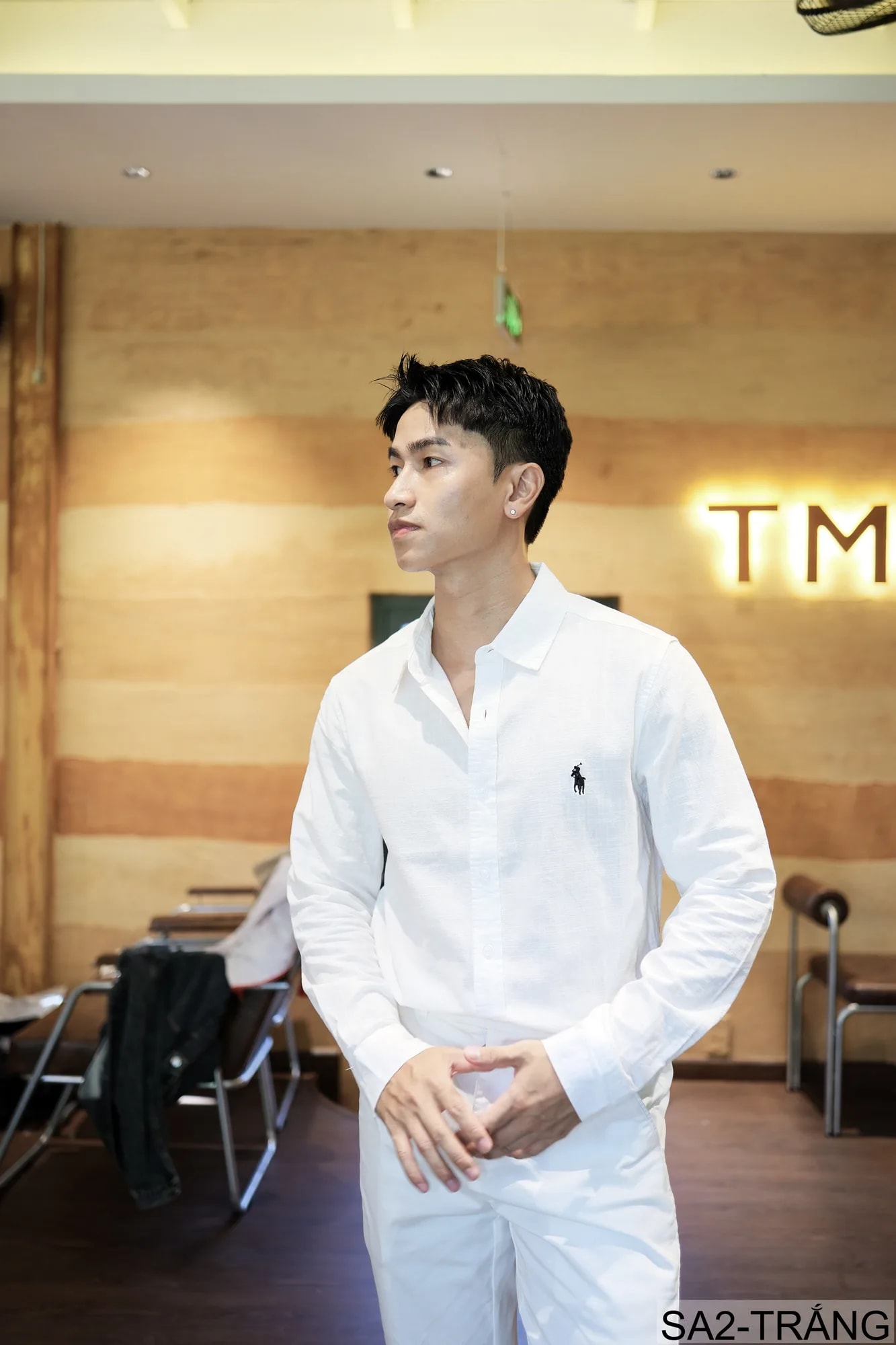 SA2 - Áo sơ mi nam dài tay thêu logo nhỏ, chất cotton mềm mại, dáng rộng thoải mái, phong cách Nhật Bản - ảnh 9