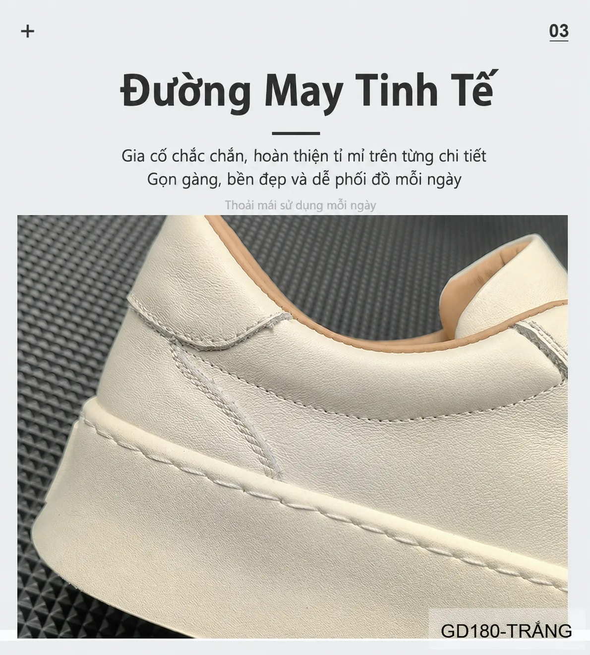 GD180 - Giày Thể Thao Nam Đế Dày Phong Cách Retro Da Bò Thoáng Khí - ảnh 6