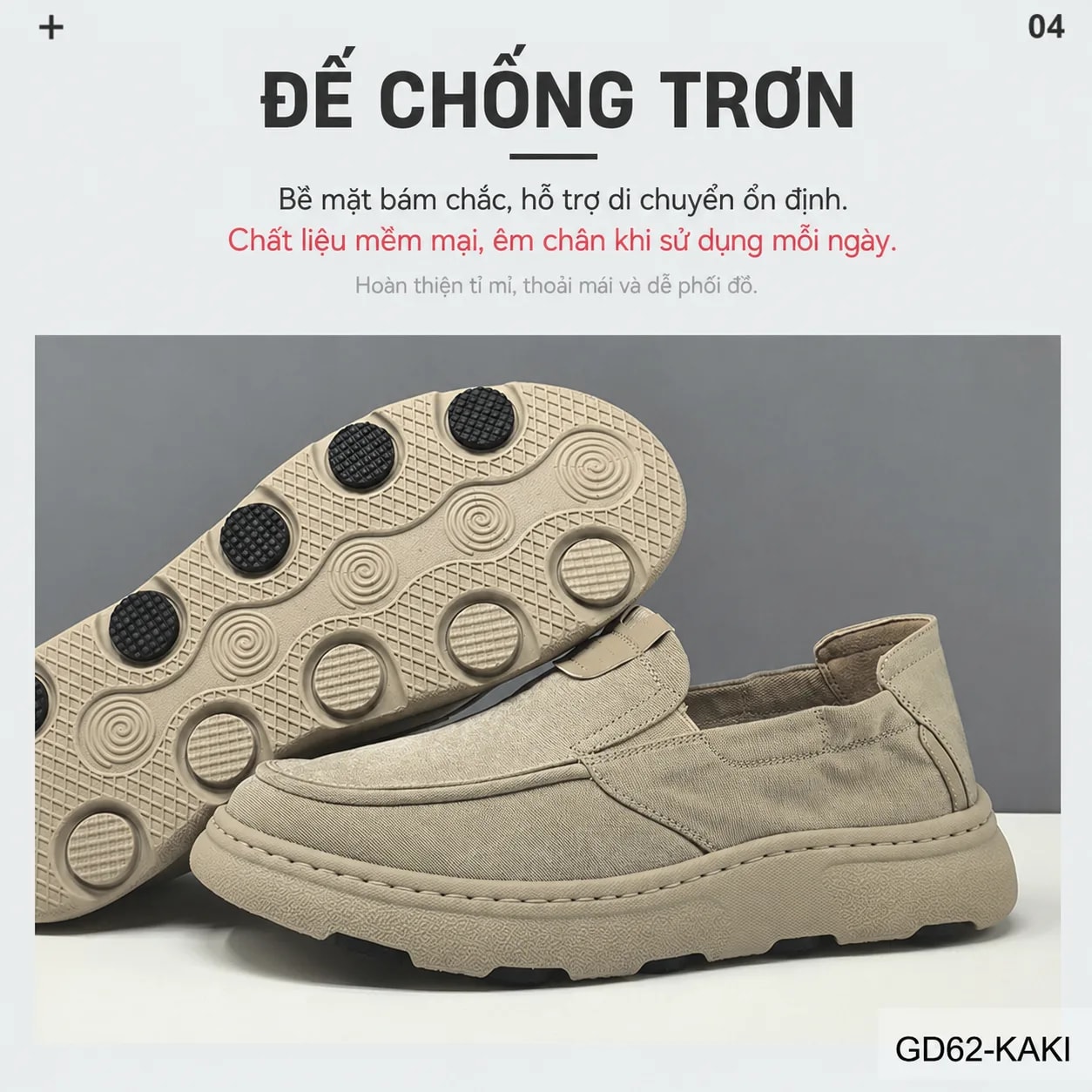 GD62 - Giày nam lười đế dày thoáng khí, tăng chiều cao nhẹ, phong cách đơn giản thời thượng - ảnh 8